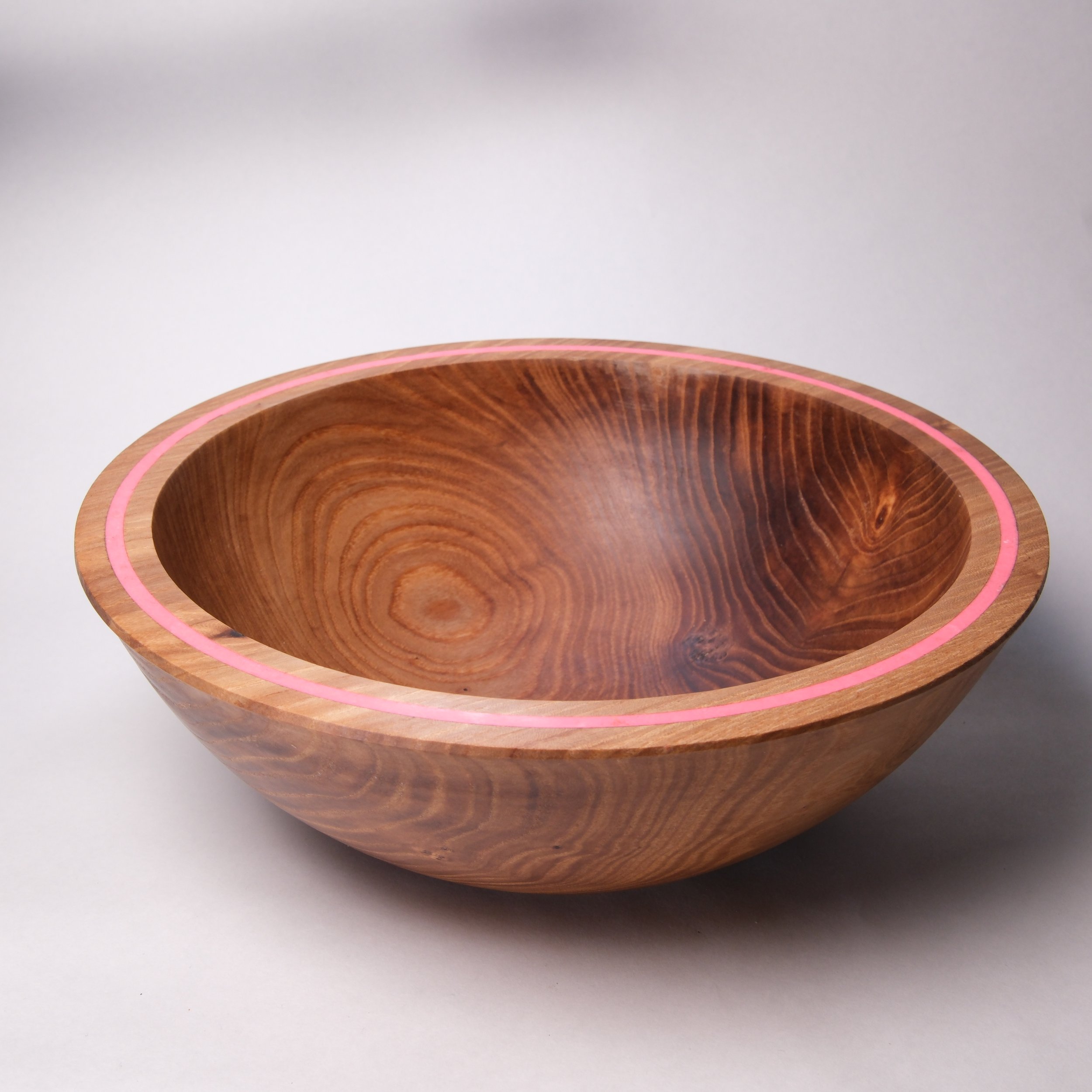 10 3/4" Elm with Bright Coral Inlay