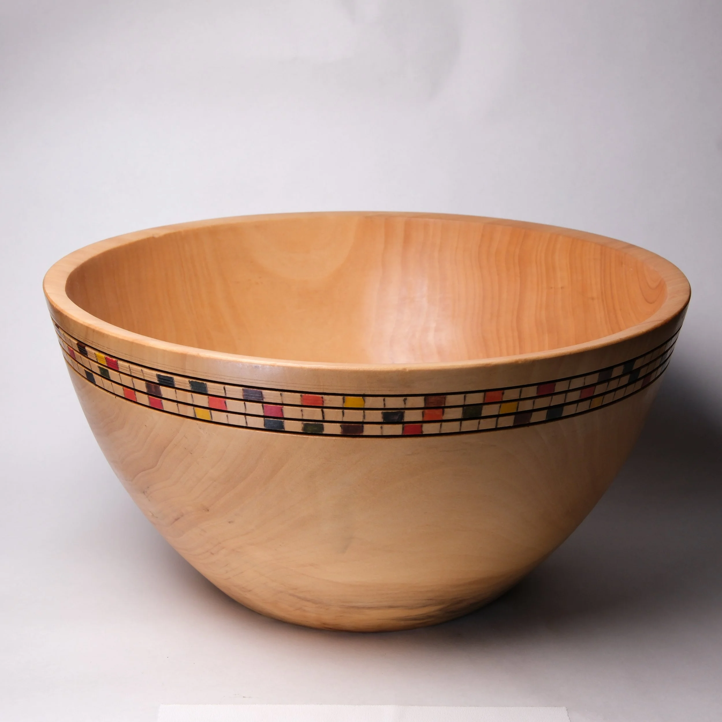 13" Bowl with Basket Weave Accent