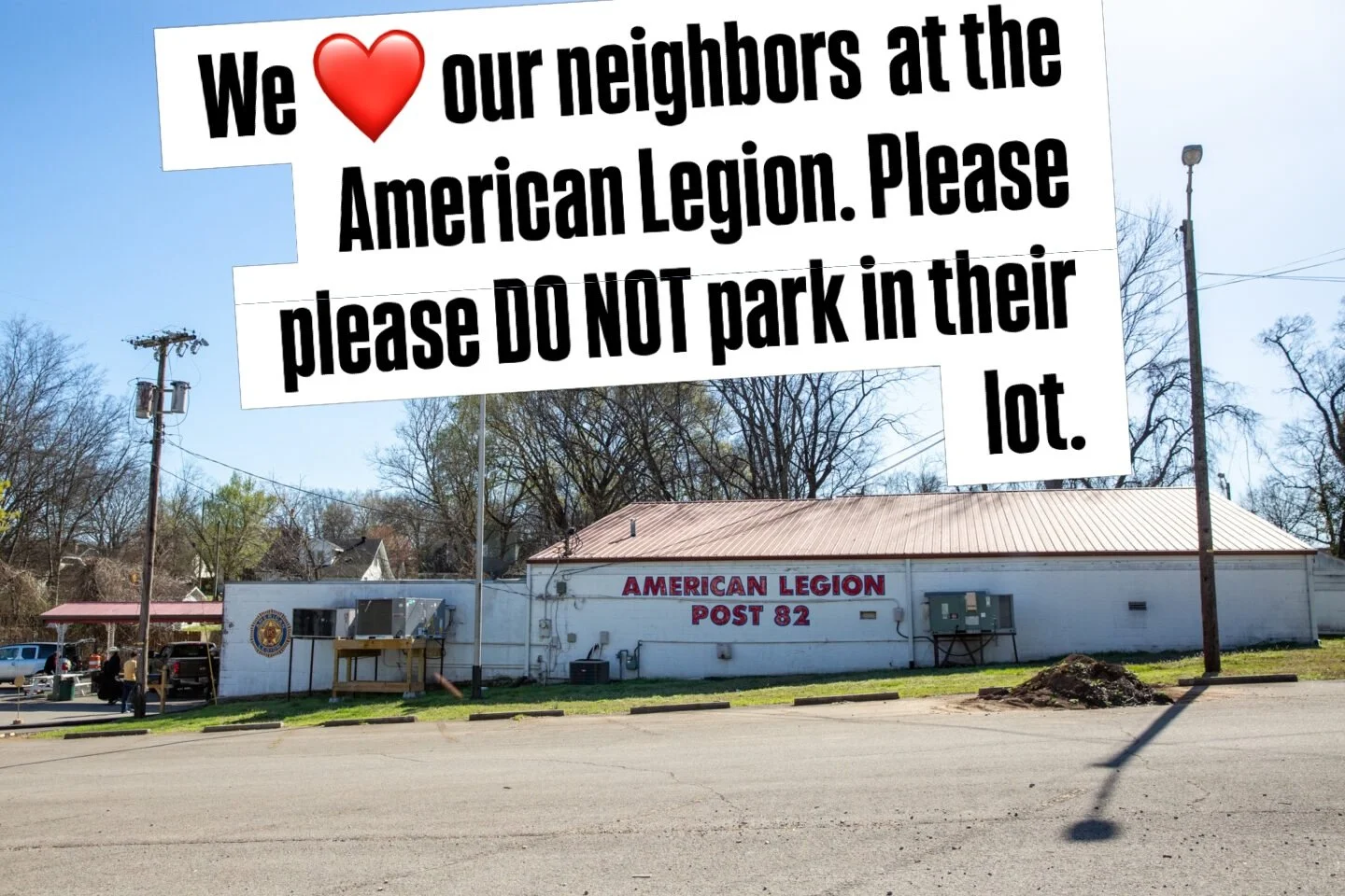 Wow Inglewood. You know how to show up! We love you. And our neighbors @post82nashville 

Please please do not park in their parking lot. 

Please DO NOT park in their lot.