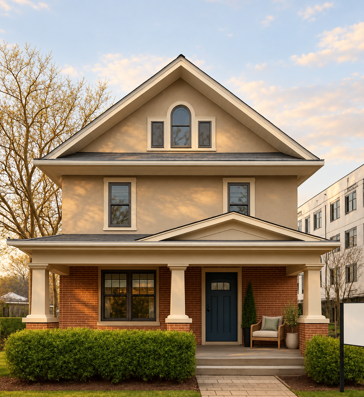The Mental Health Studio exterior with a porch chair