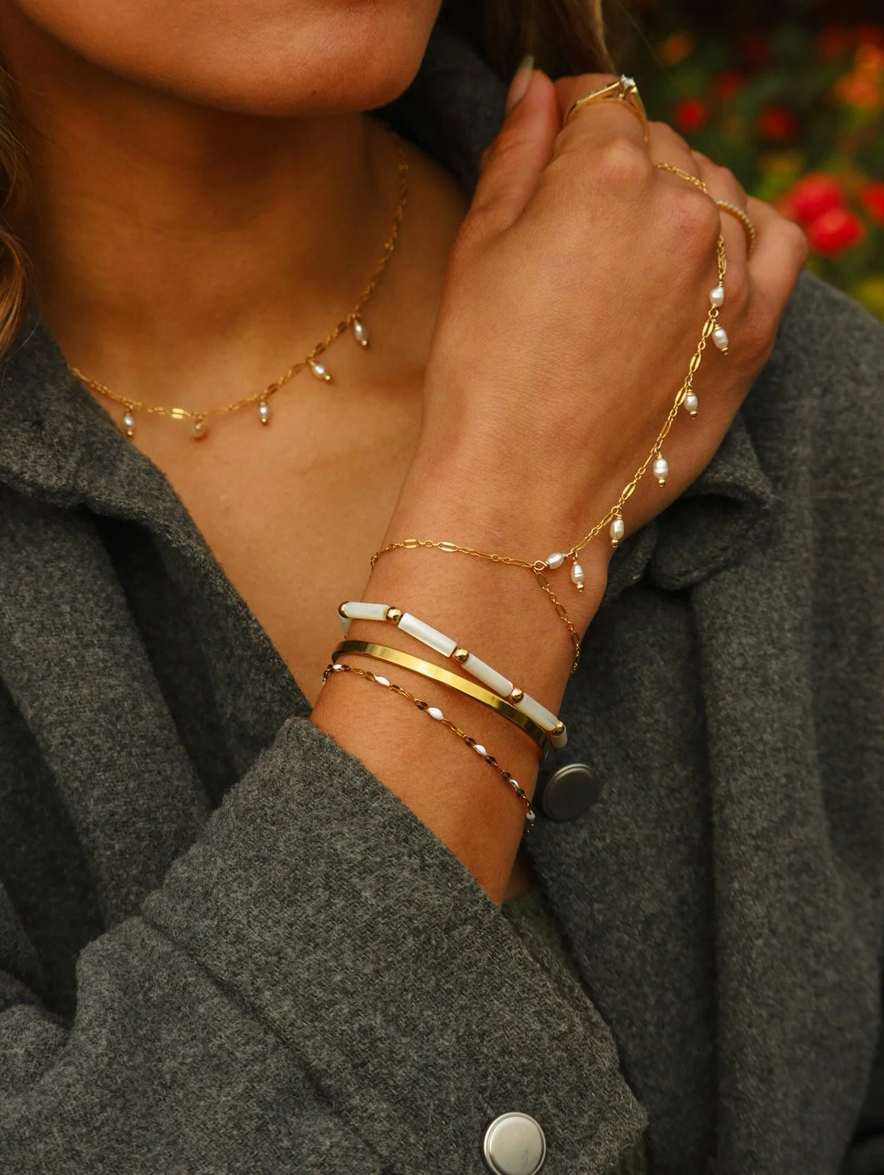 Petite Pearl Hand Chain
