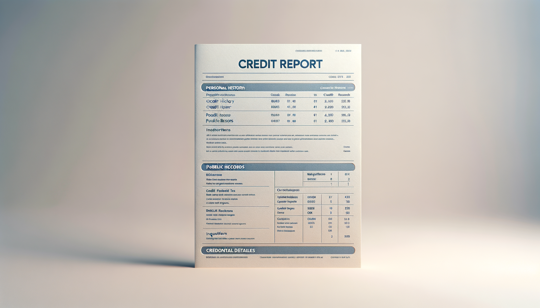 A close-up photograph of a credit report with blue headers on white paper, placed against a neutral background.
US citizens, relocation, new life, low health costs.