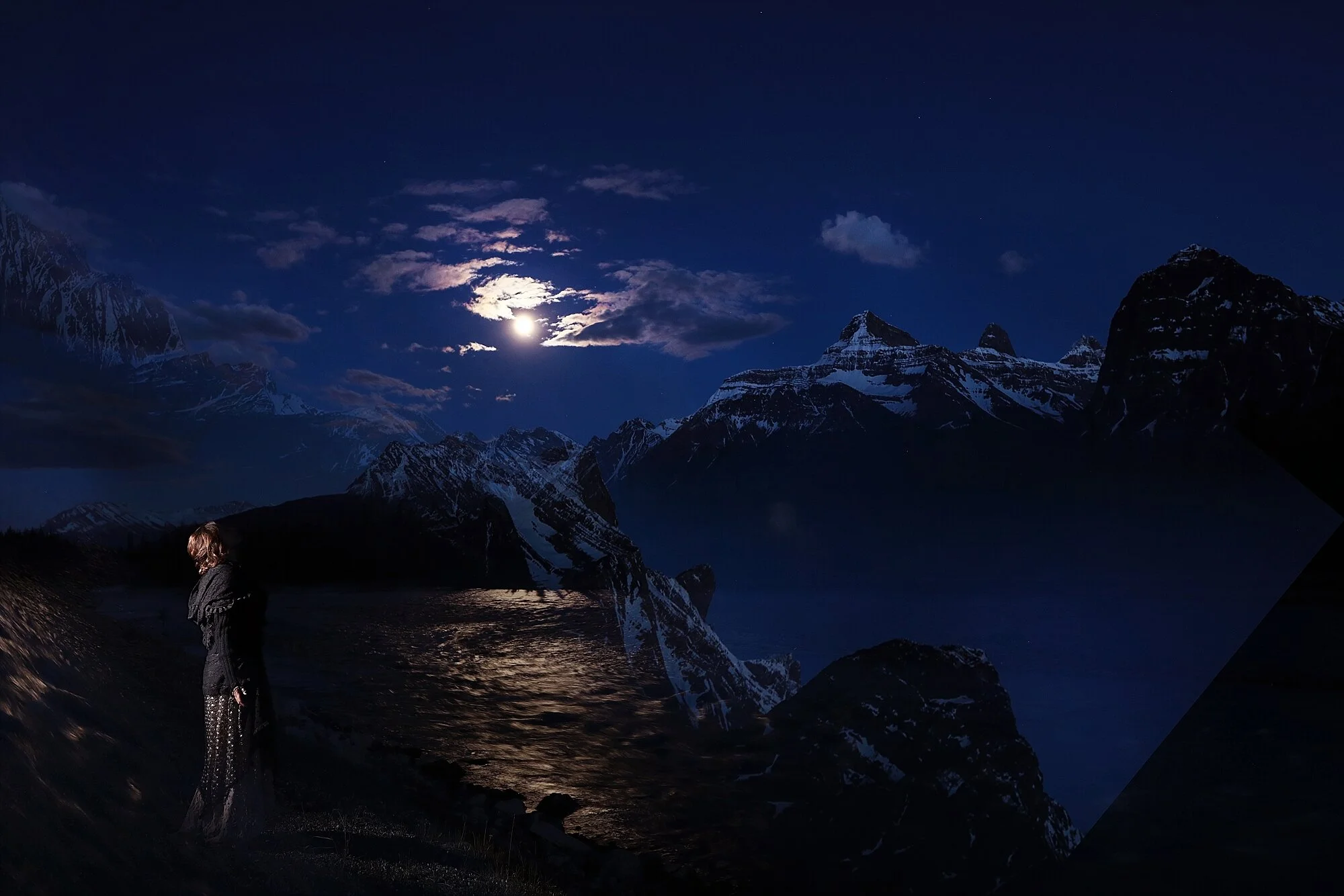 Ariel's Nicturna Session - Full Moon | Columbia Icefields Night Photoshoot