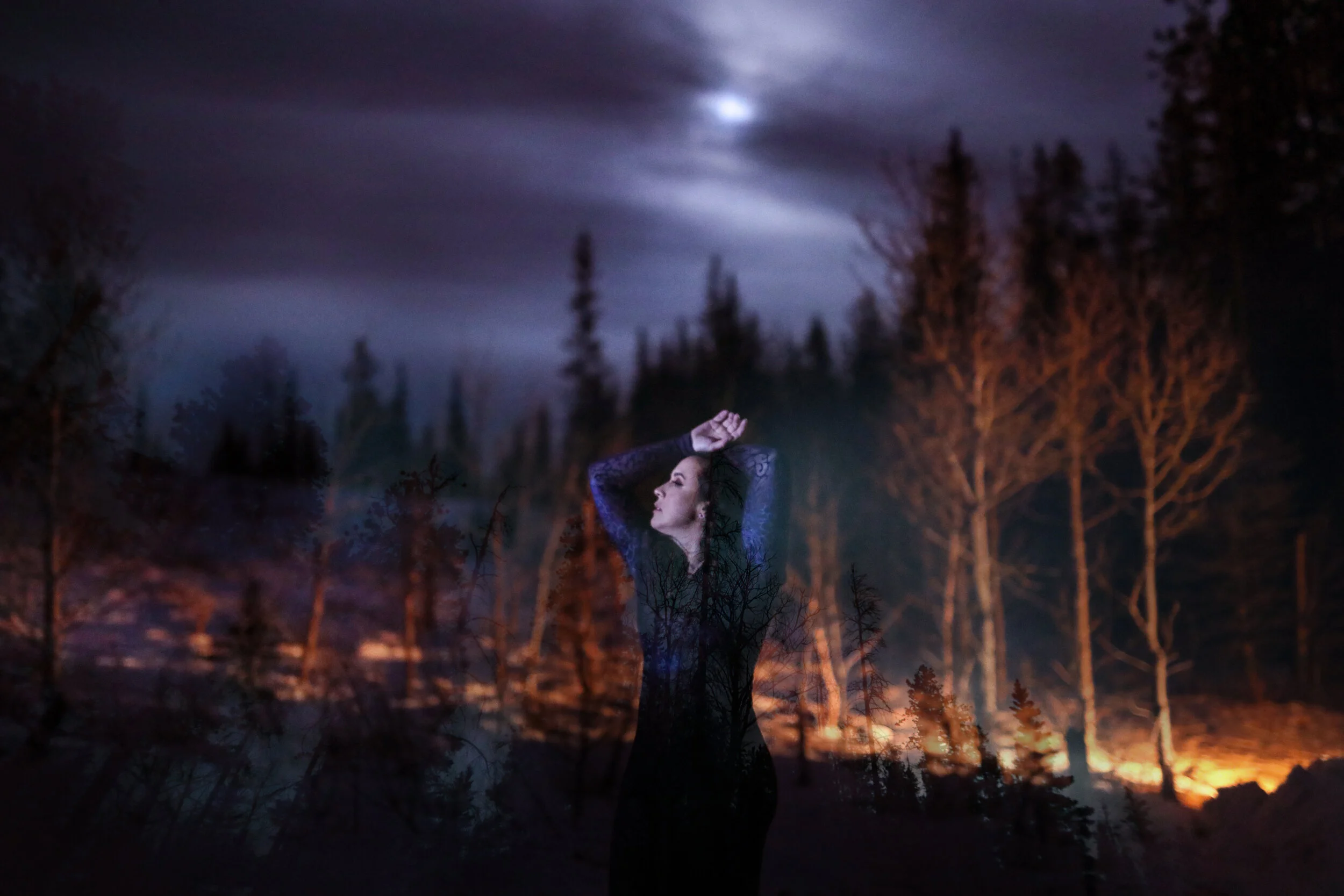 Stephanie | Nicturna 2020 Final Full Moon of the Year | Kananaskis Night Photoshoot
