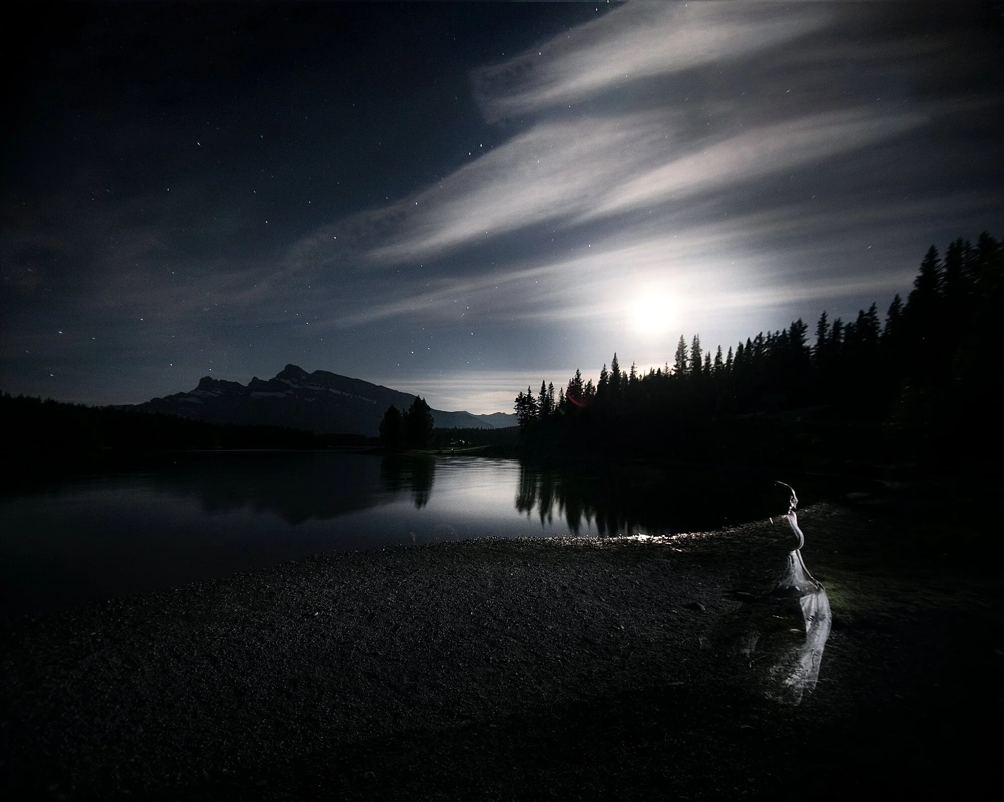 Summer Solstice Moon Chase w/ Krista | Banff Night Photoshoot