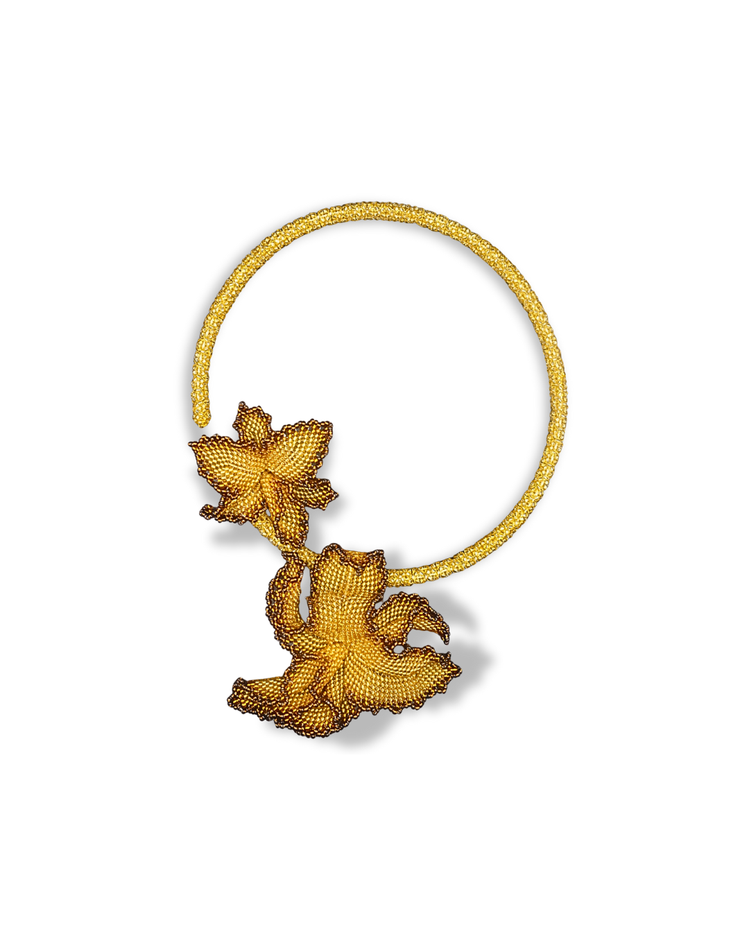 Orchid Bloom Beaded Necklace