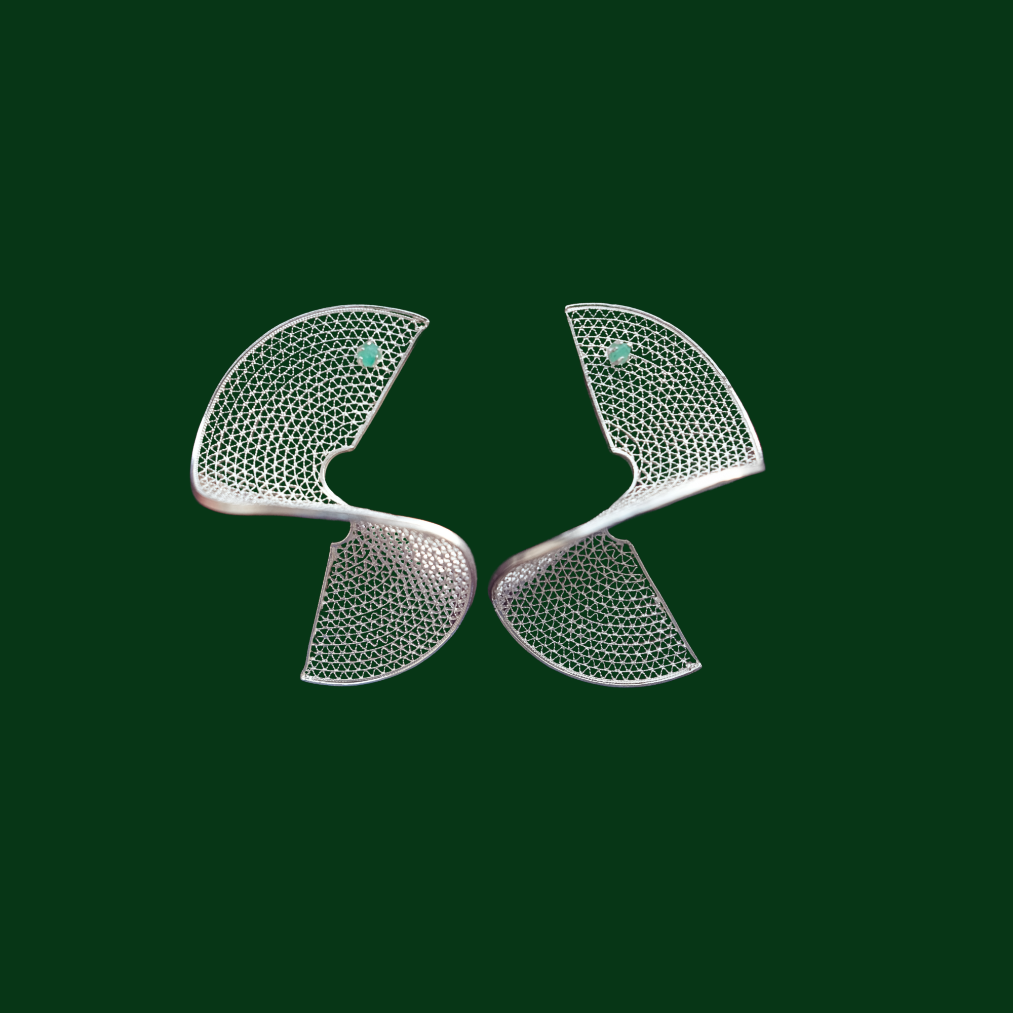 The Curve Earrings in Silver 970