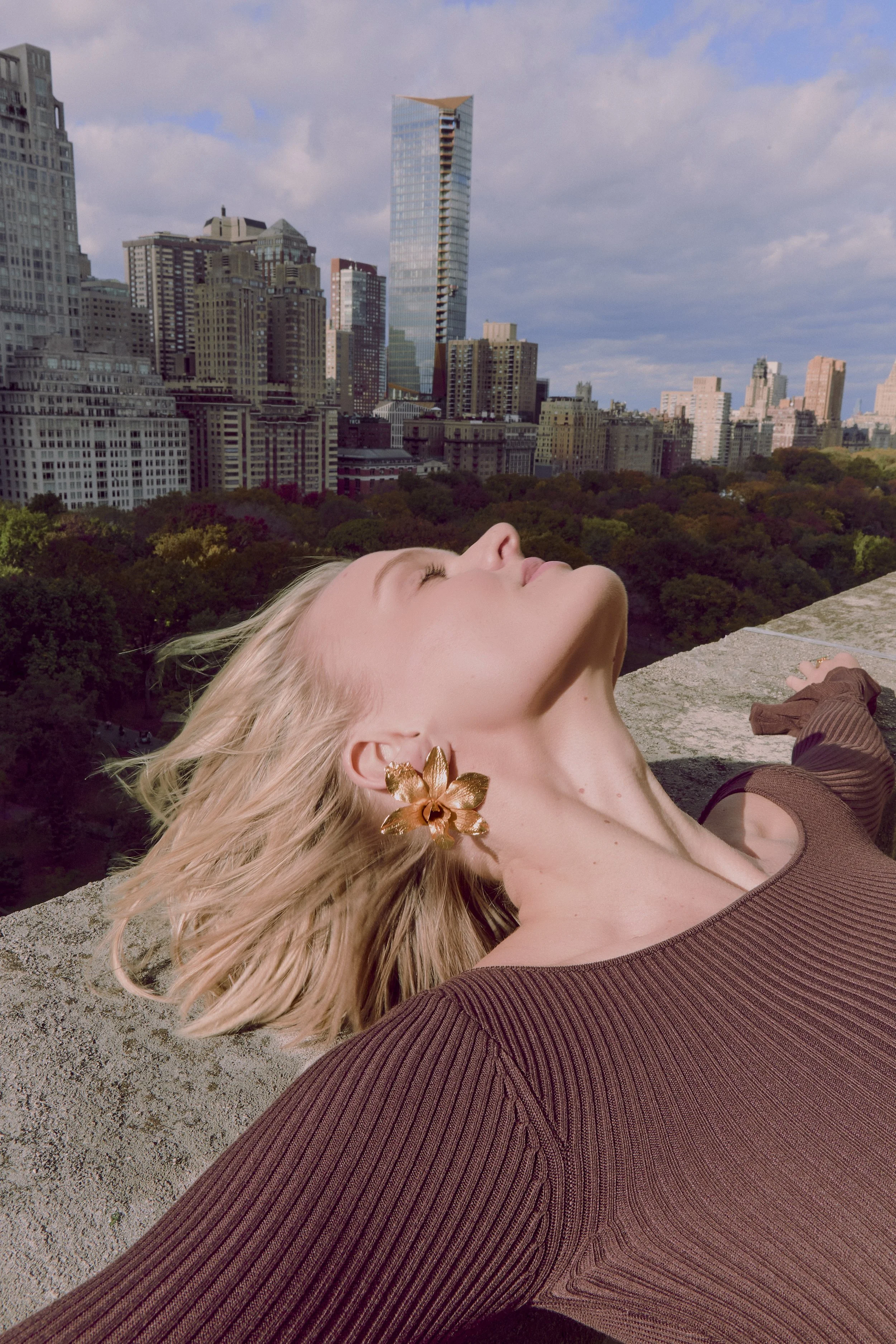 Orchid Sculpture Earrings