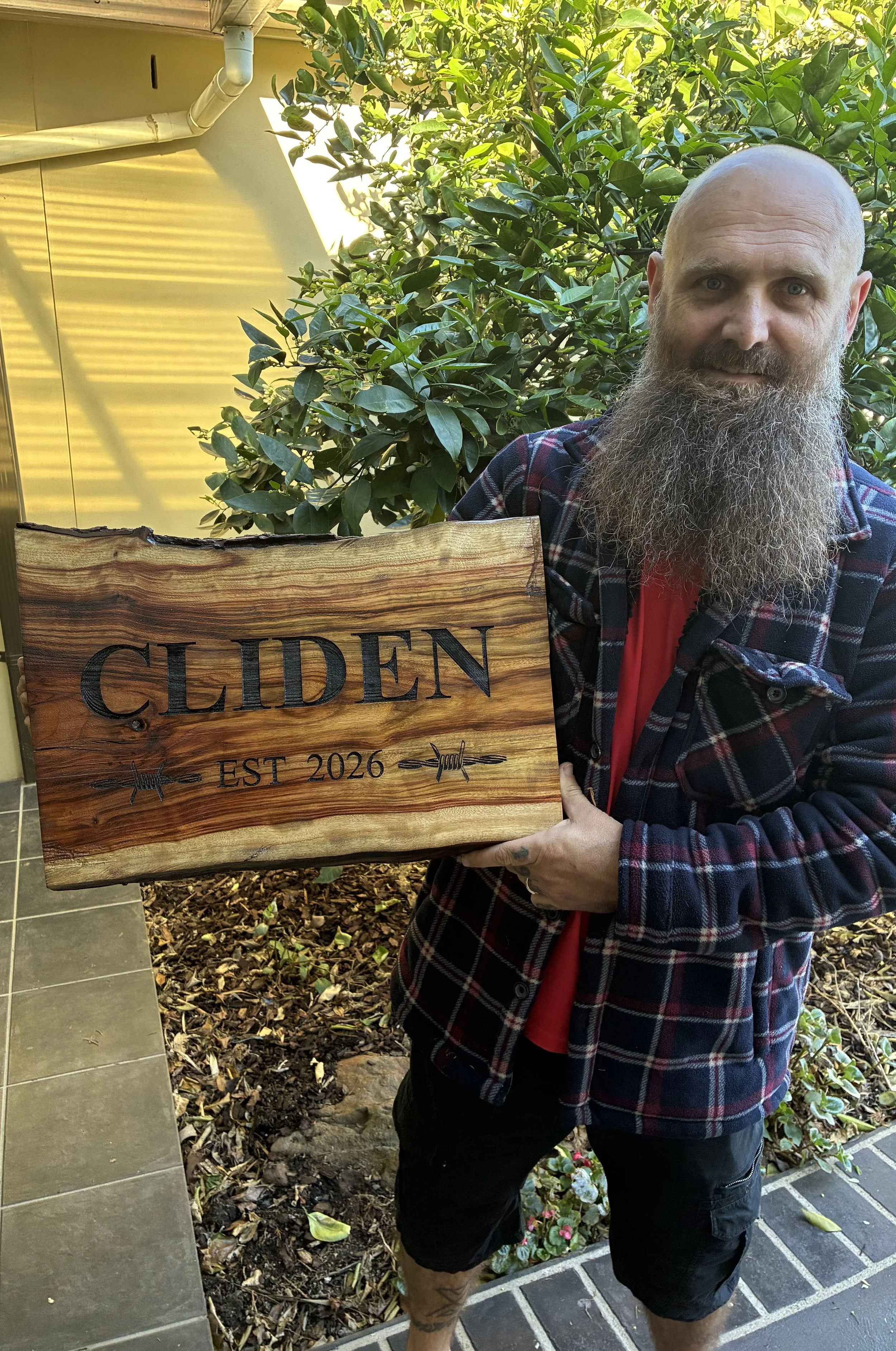 Custom made sign for a family home