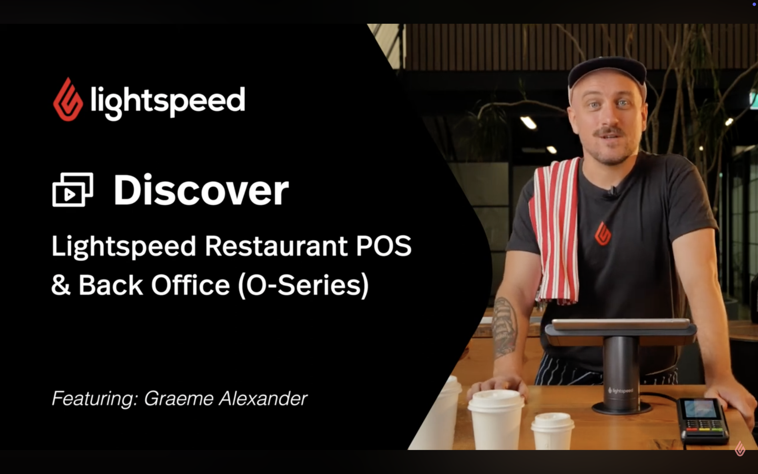 Cafe owner Graeme Alexander stands behind 
Lightspeed POS