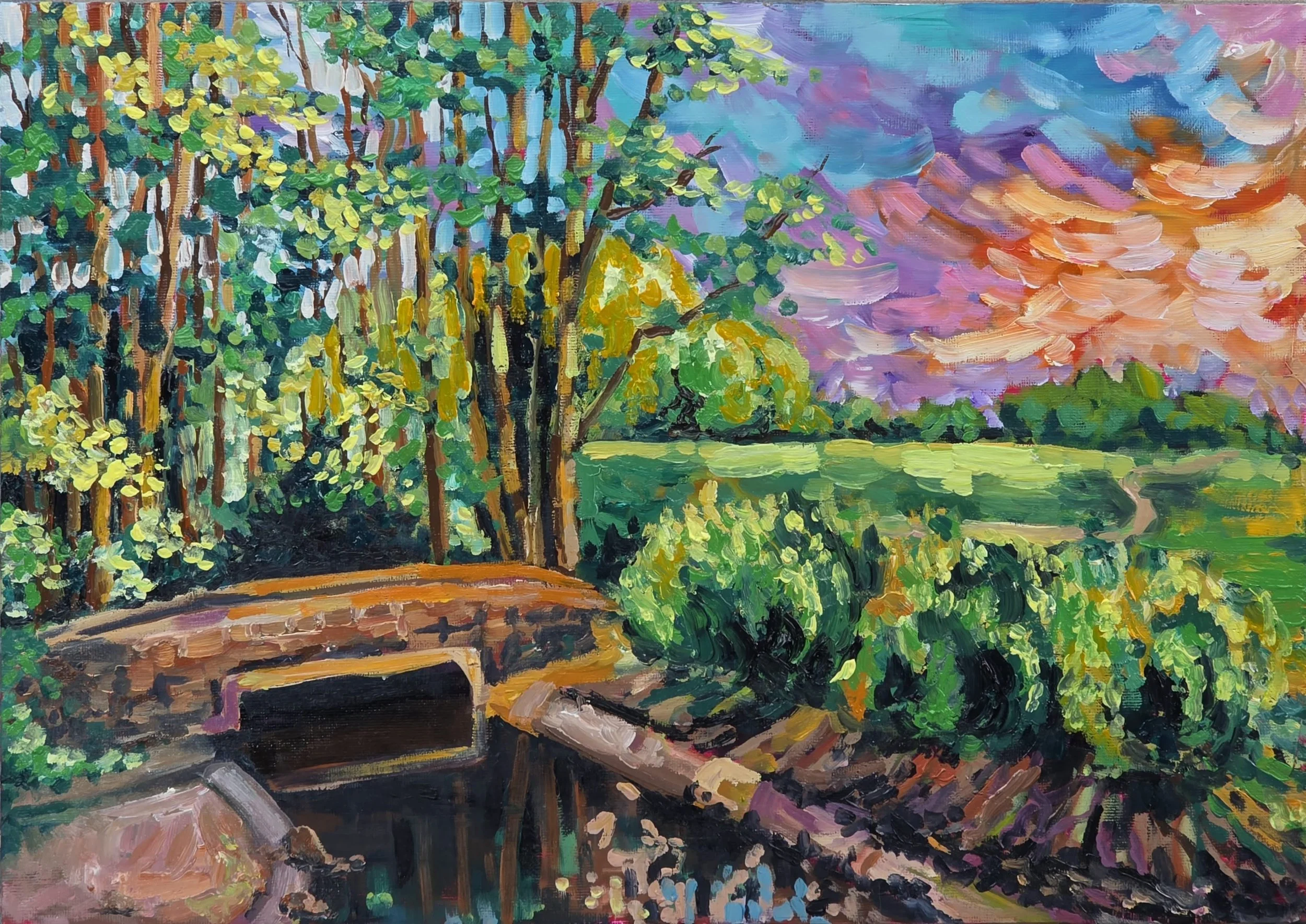 Sinha, Swati, Secrets Over The Bridge, Oils.jpg