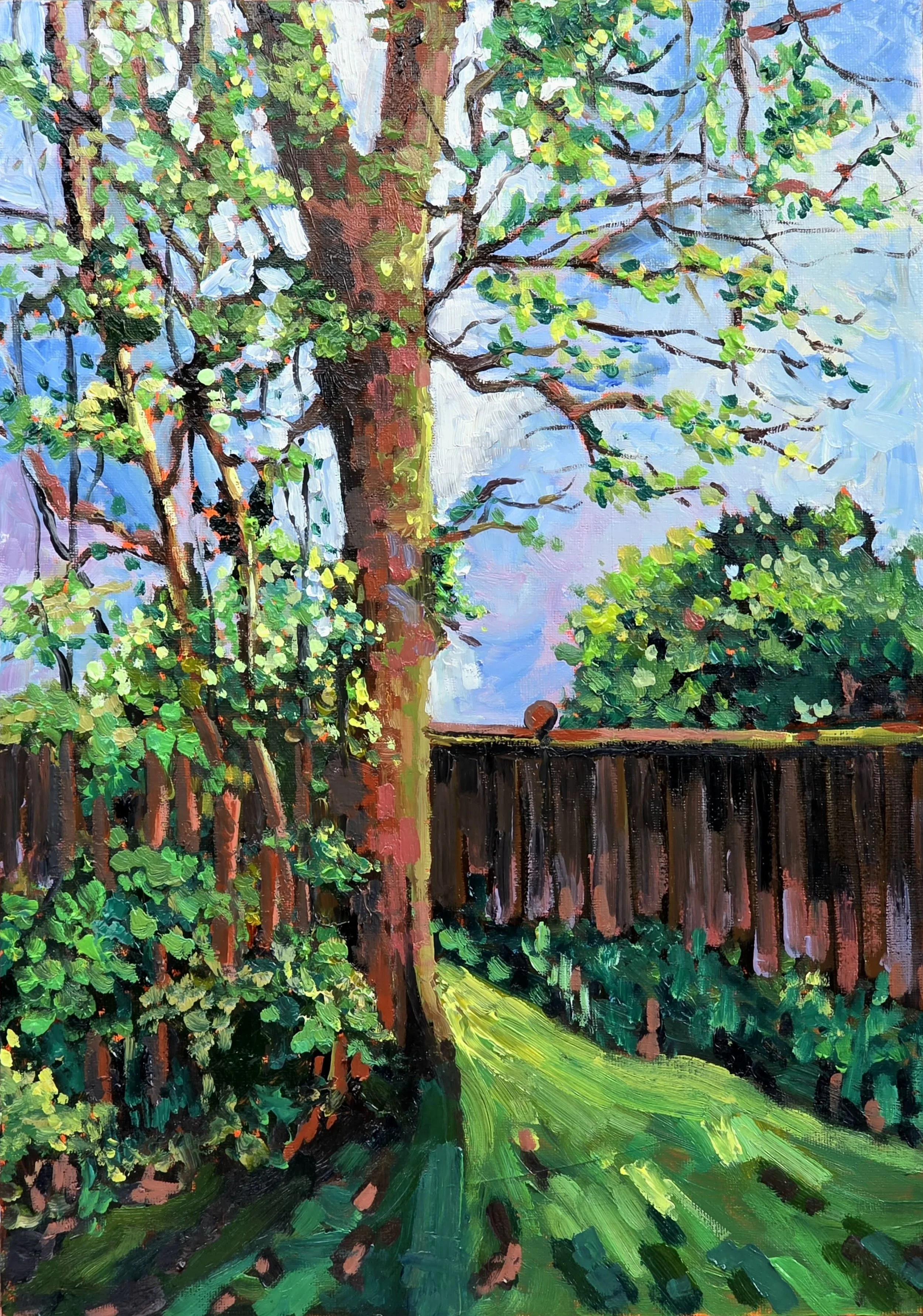 Sinha, Swati, My Back Garden, oils.jpg