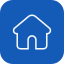 Icon of a house, representing home or homepage