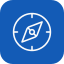 A white house-shaped icon with a pencil inside a blue circle.