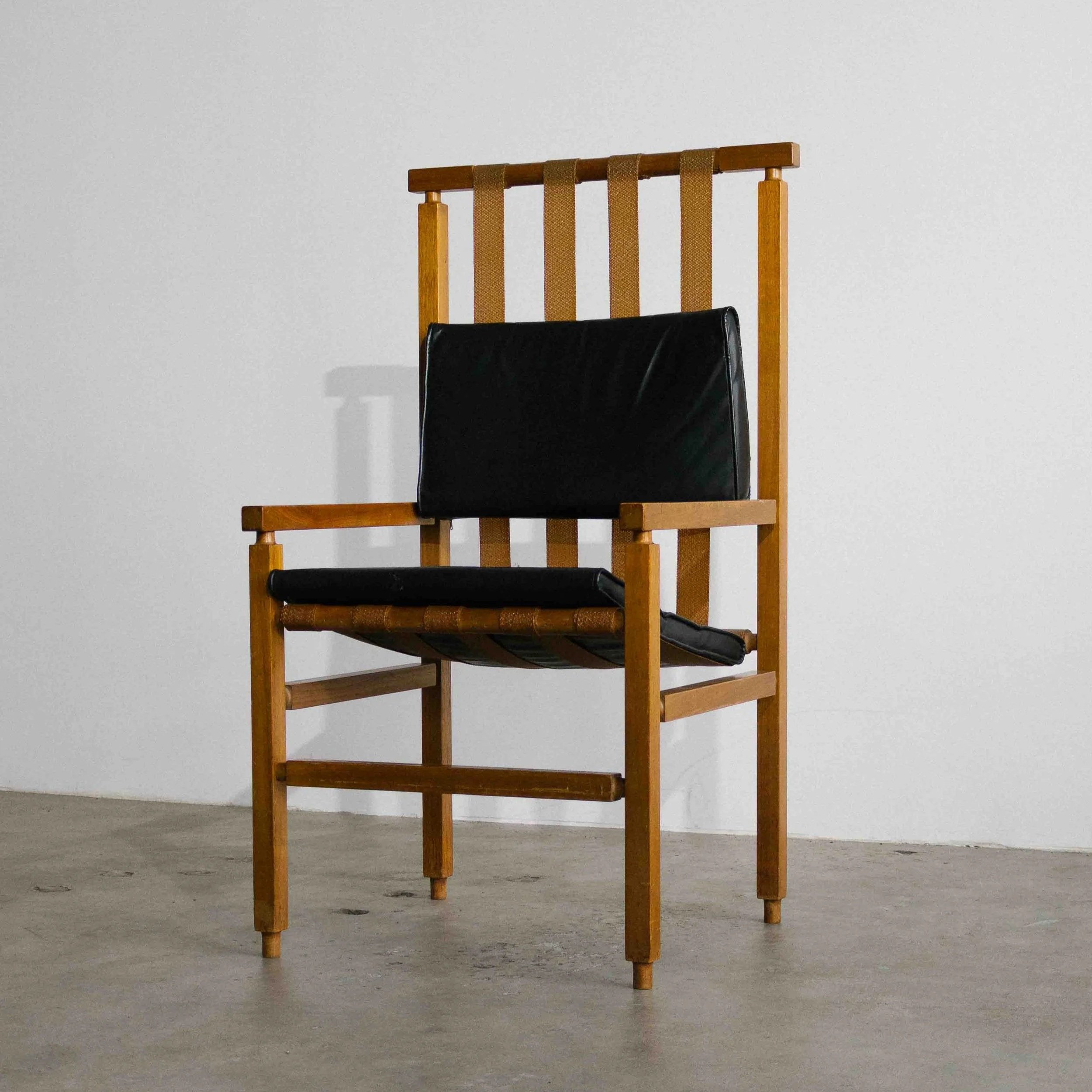 Architect’s Lounge Chair — Canada, c. 1970s pine and leather vintage montreal