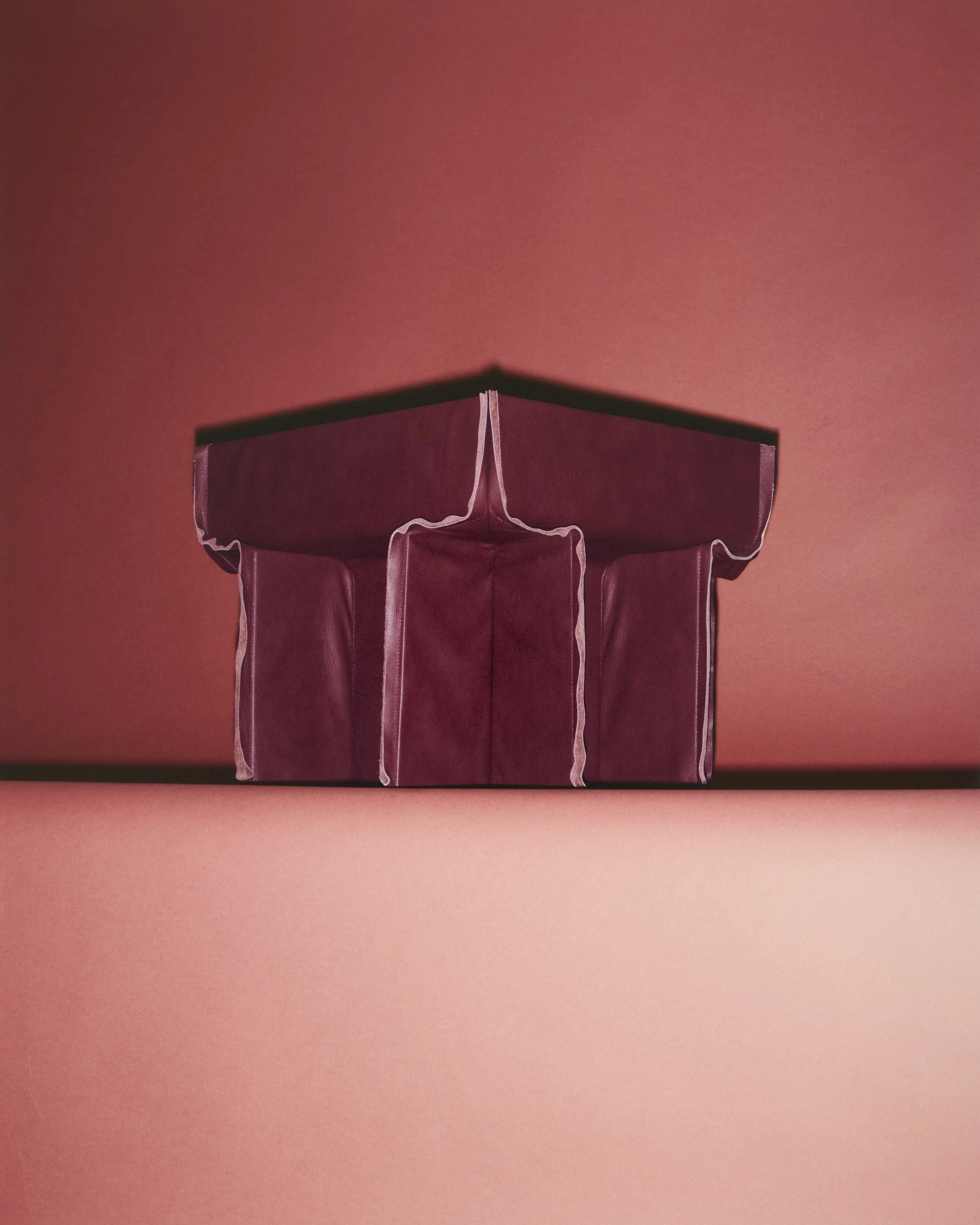 FINN Leather Side Table Designed by Séjour Studio