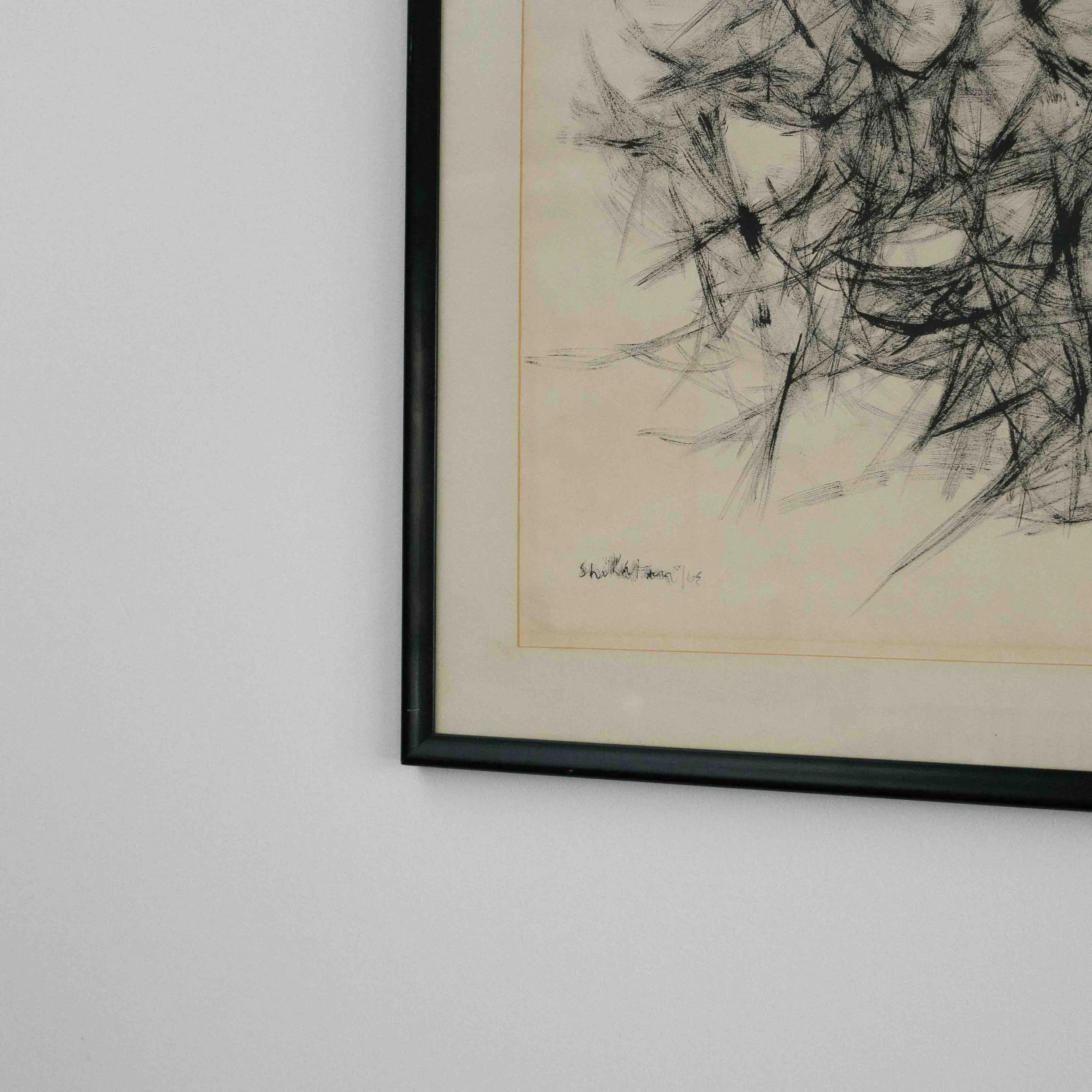 Abstract composition, 1963, named Dance of the Forest, Signed Schillington