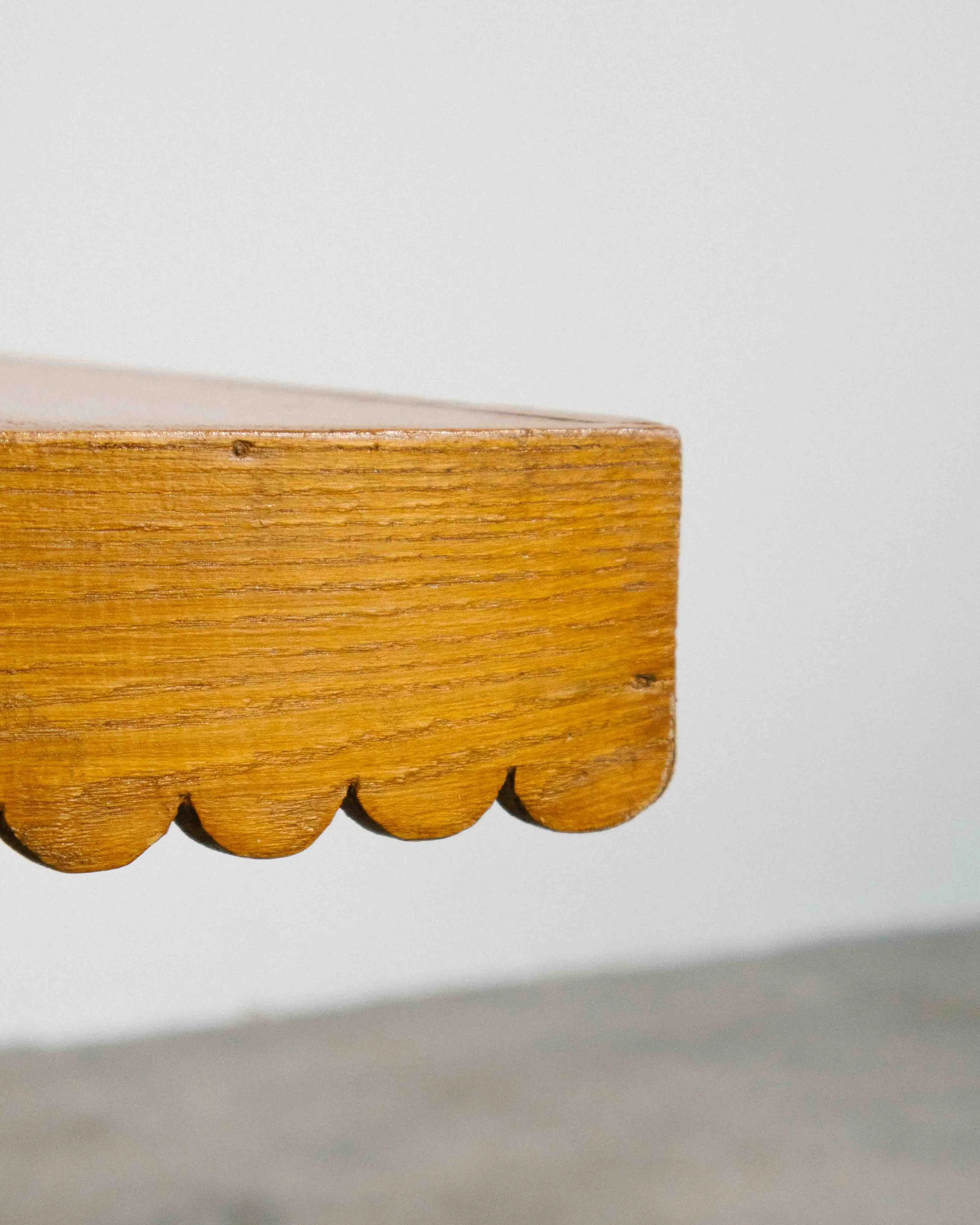 1960s Sculptural Side Table — Hand-Carved Pine (Quebec) vintage montreal quebec
