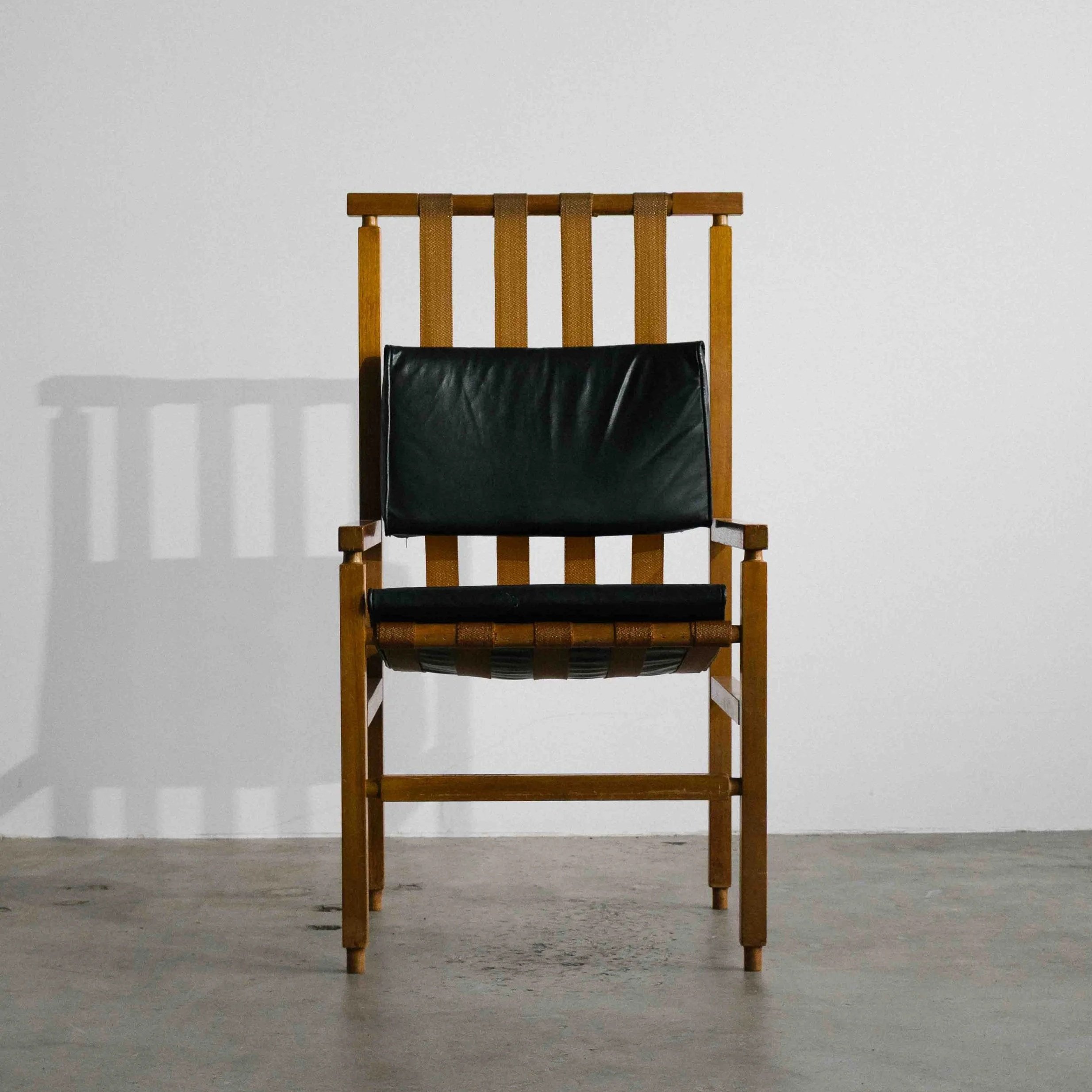 Architect’s Lounge Chair — Canada, c. 1970s pine and leather vintage montreal