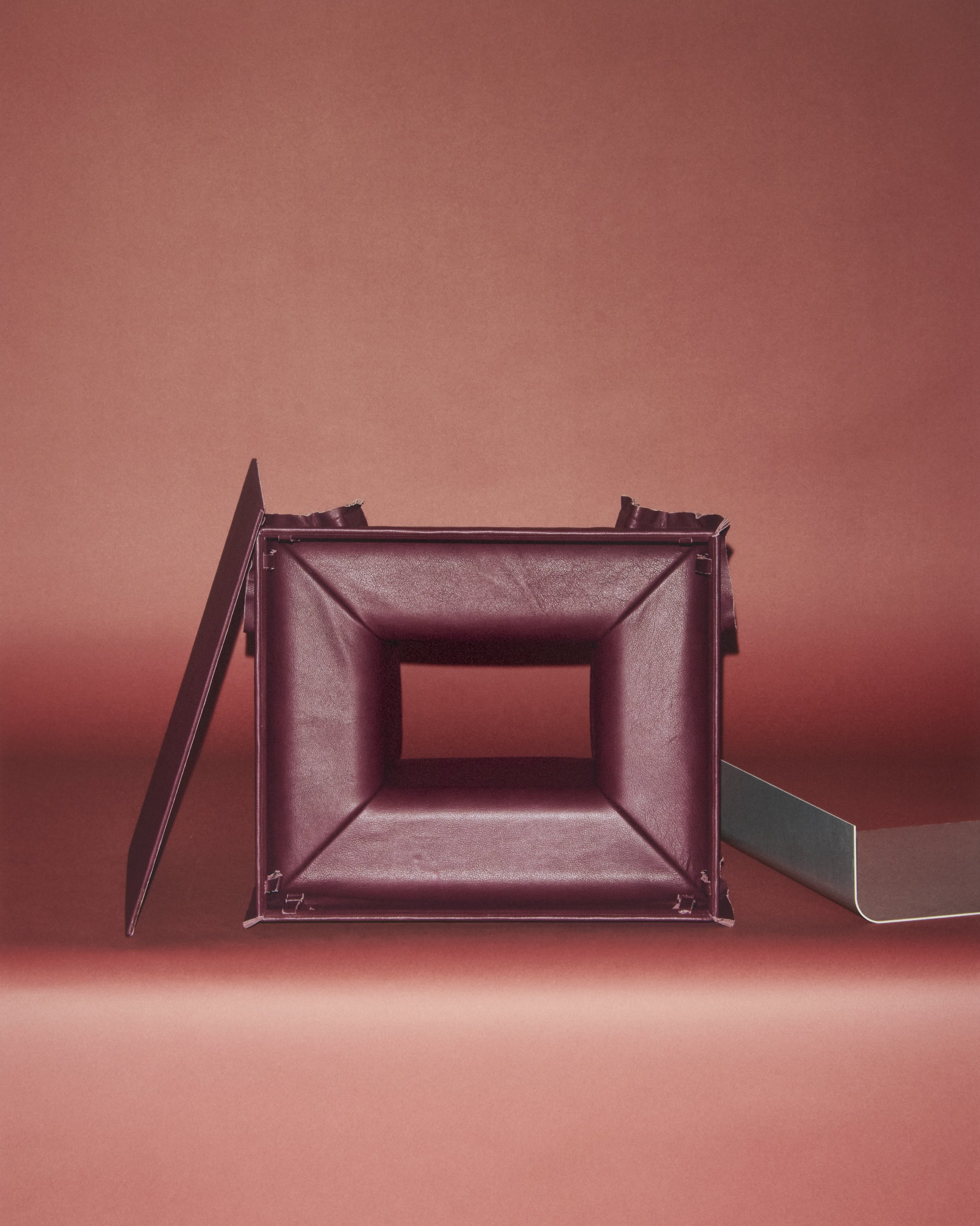 FINN Leather Side Table Designed by Séjour Studio