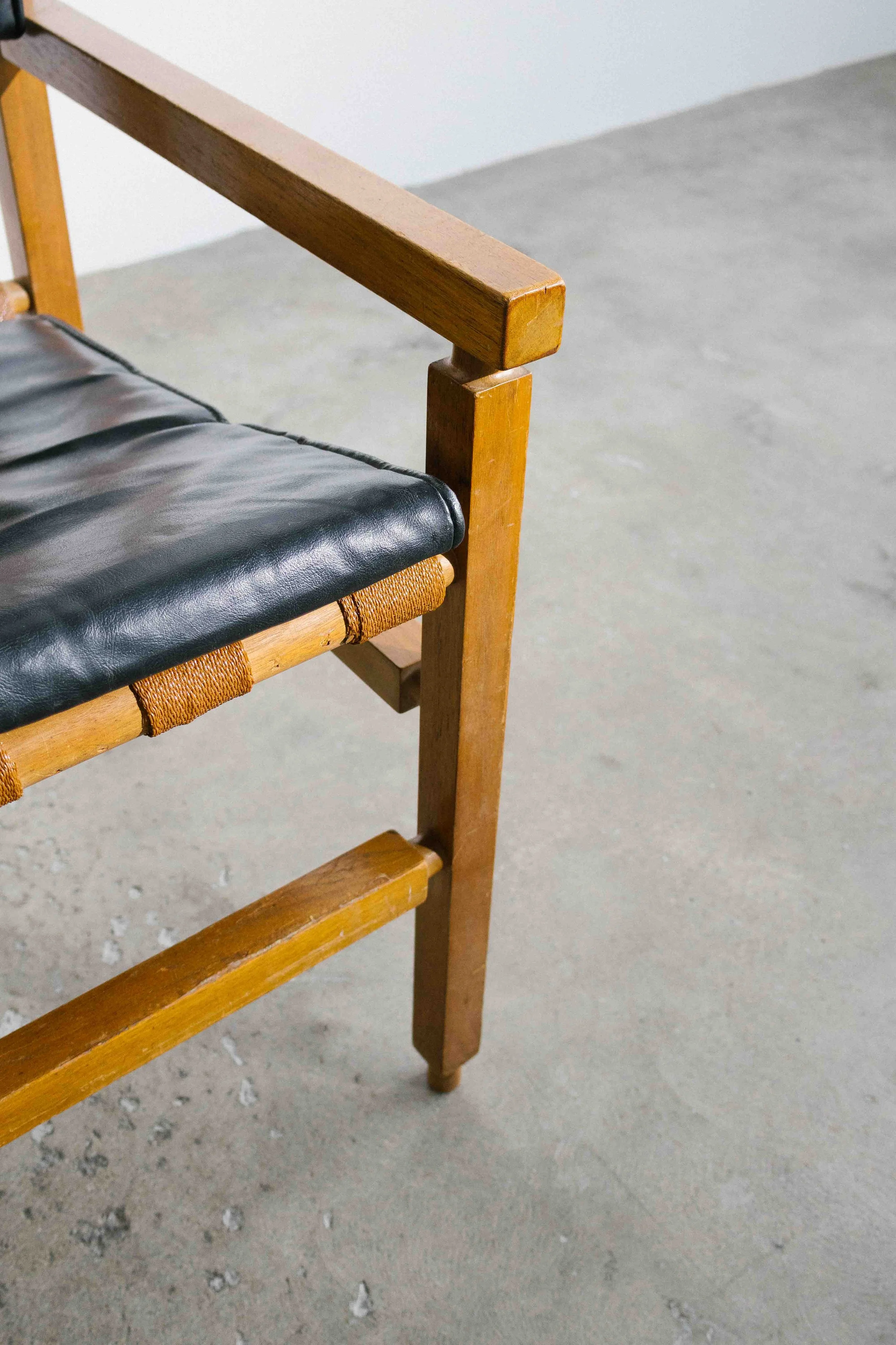 Architect’s Lounge Chair — Canada, c. 1970s pine and leather vintage montreal