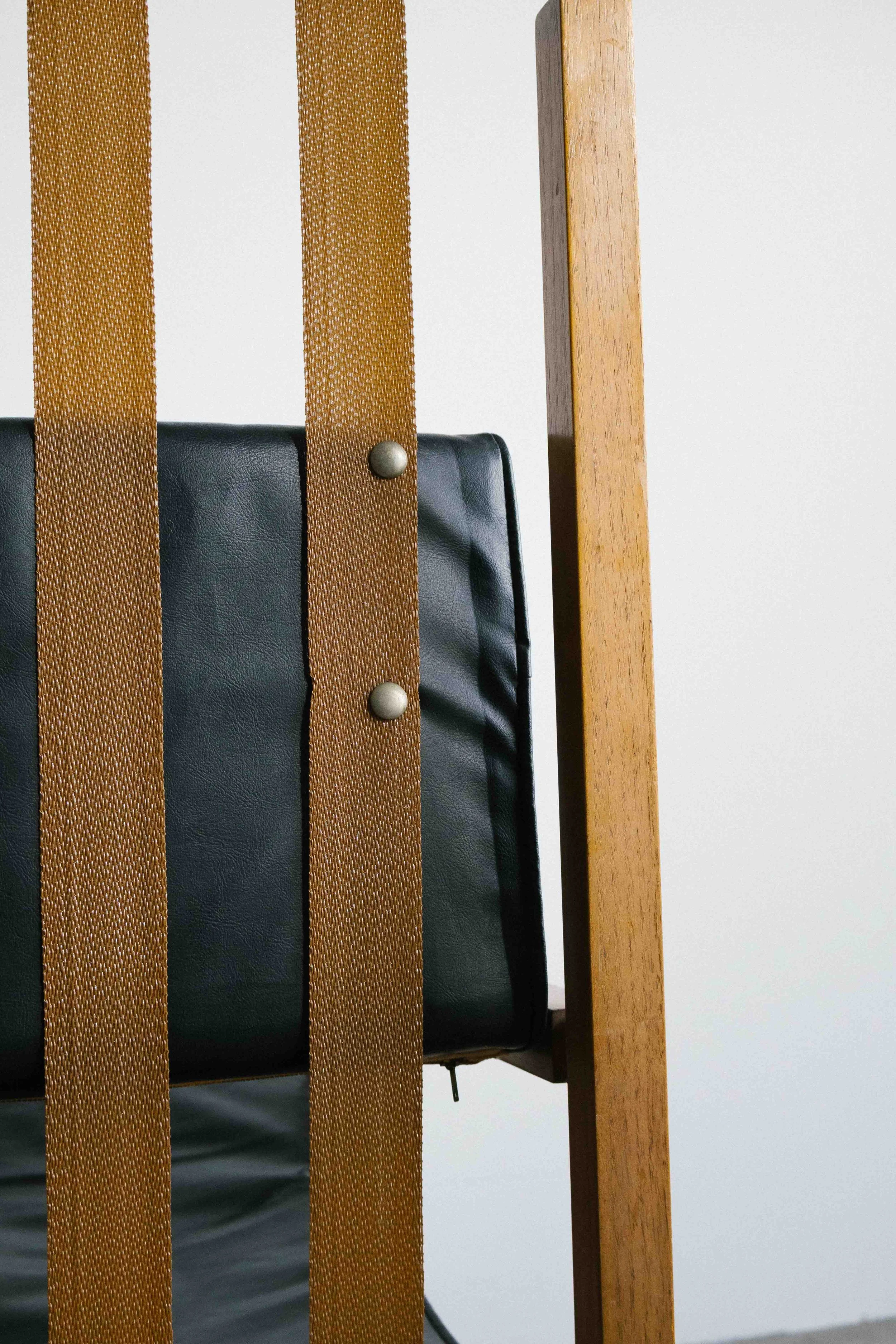 Architect’s Lounge Chair — Canada, c. 1970s pine and leather vintage montreal