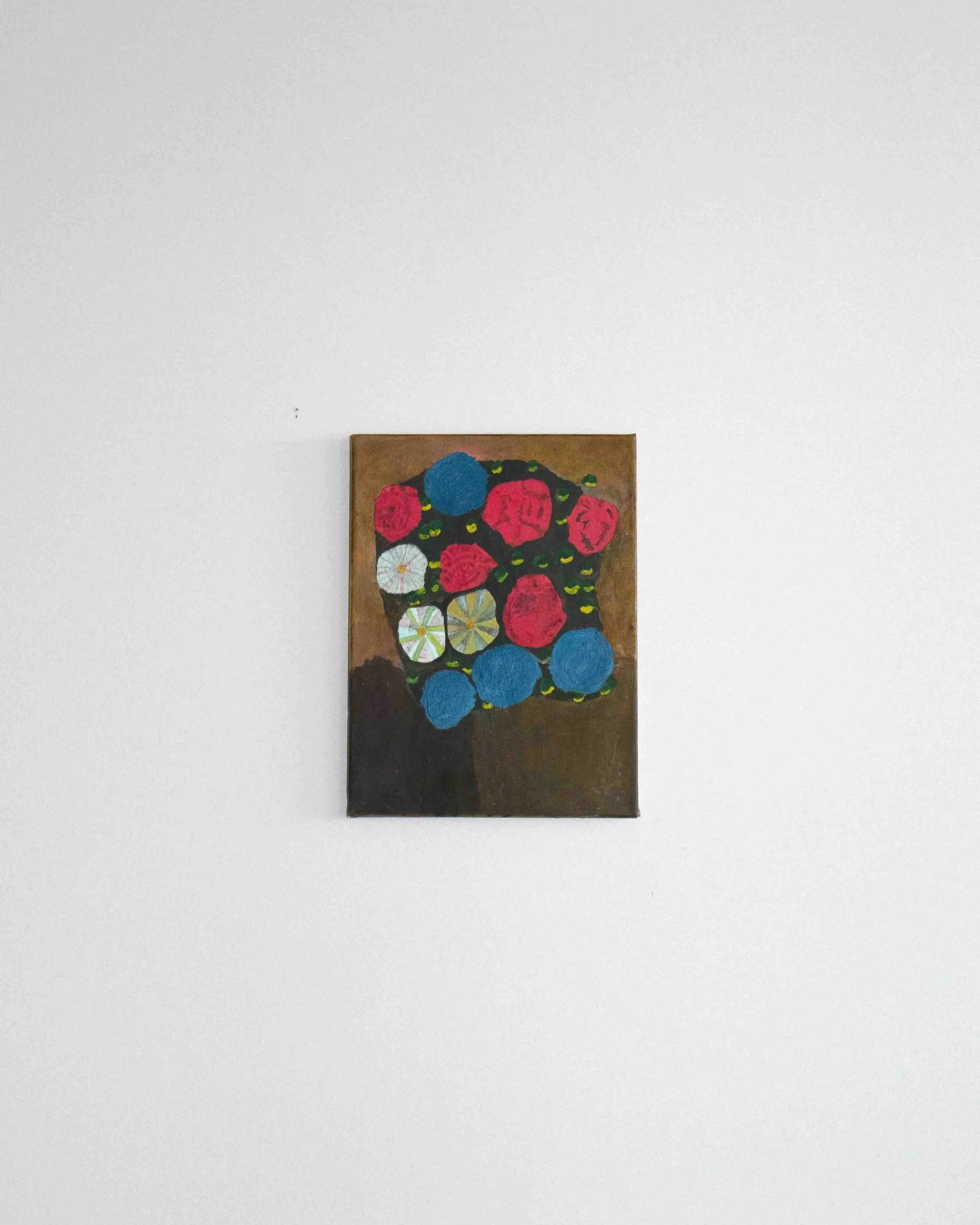 Floral Still Life, Spain, c. 1980s peinture vintage