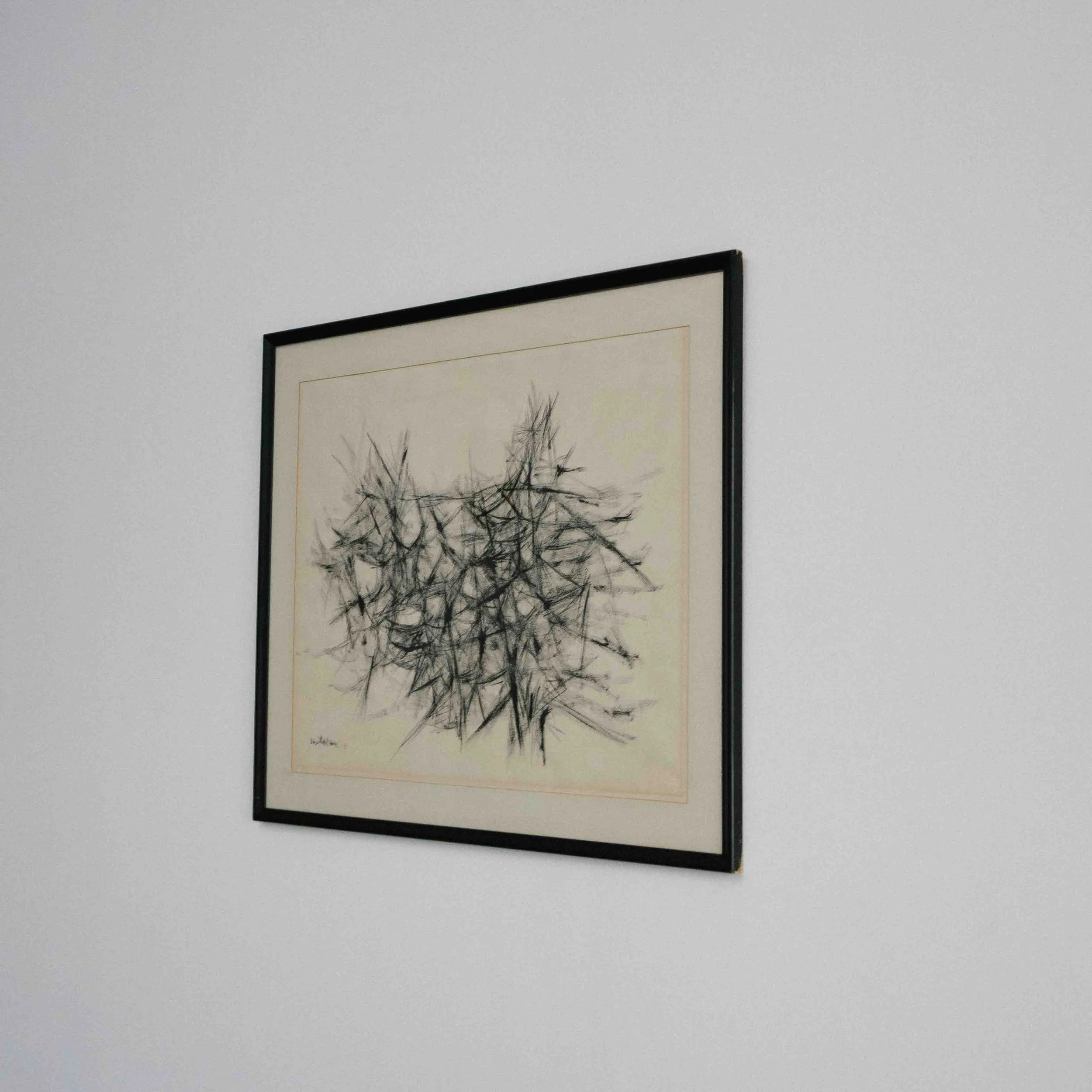 Abstract composition, 1963, named Dance of the Forest, Signed Schillington