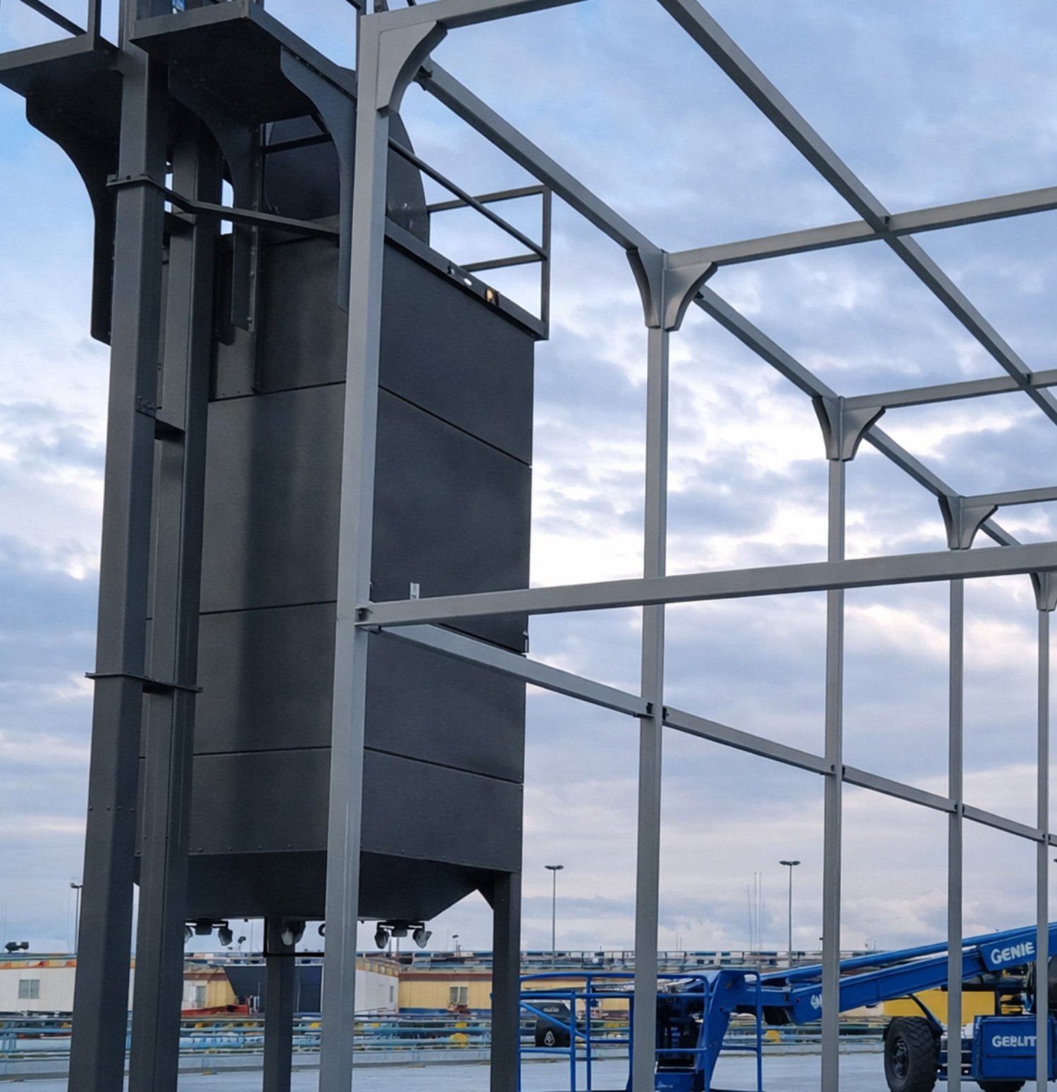 A Munkebo bucket elevator and ACU cleaning module