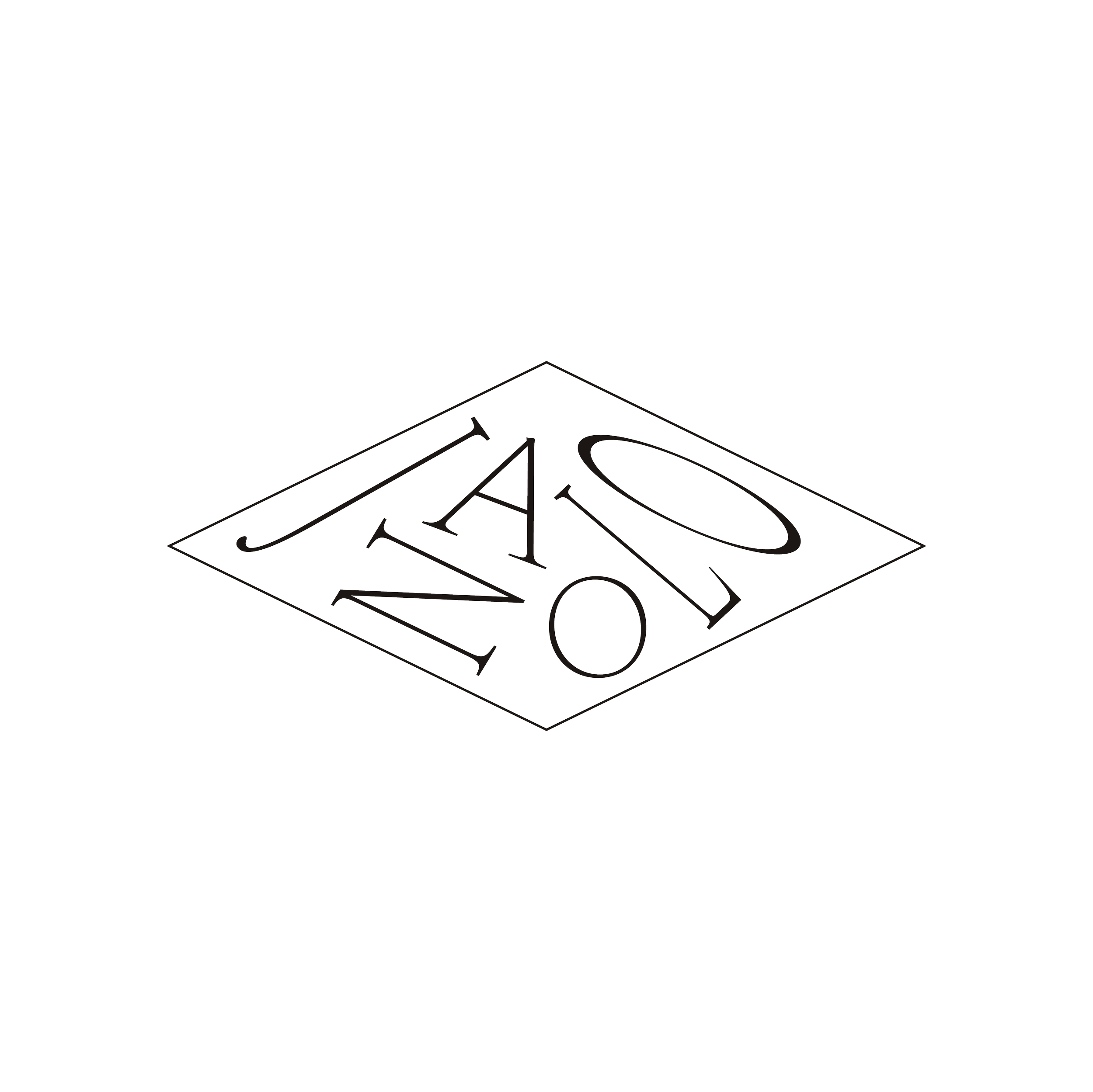 A transparent background with back outline of a diamond shape tile that has the word 'JANOLO' written on it in large letters.