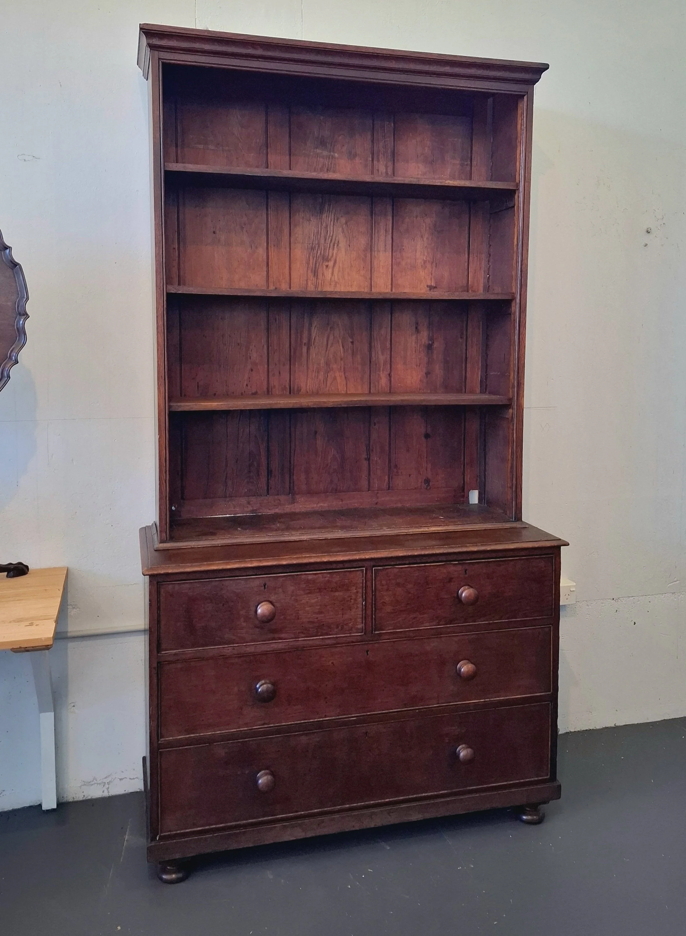 Scottish Oak &amp; Pine Bookcase Chest