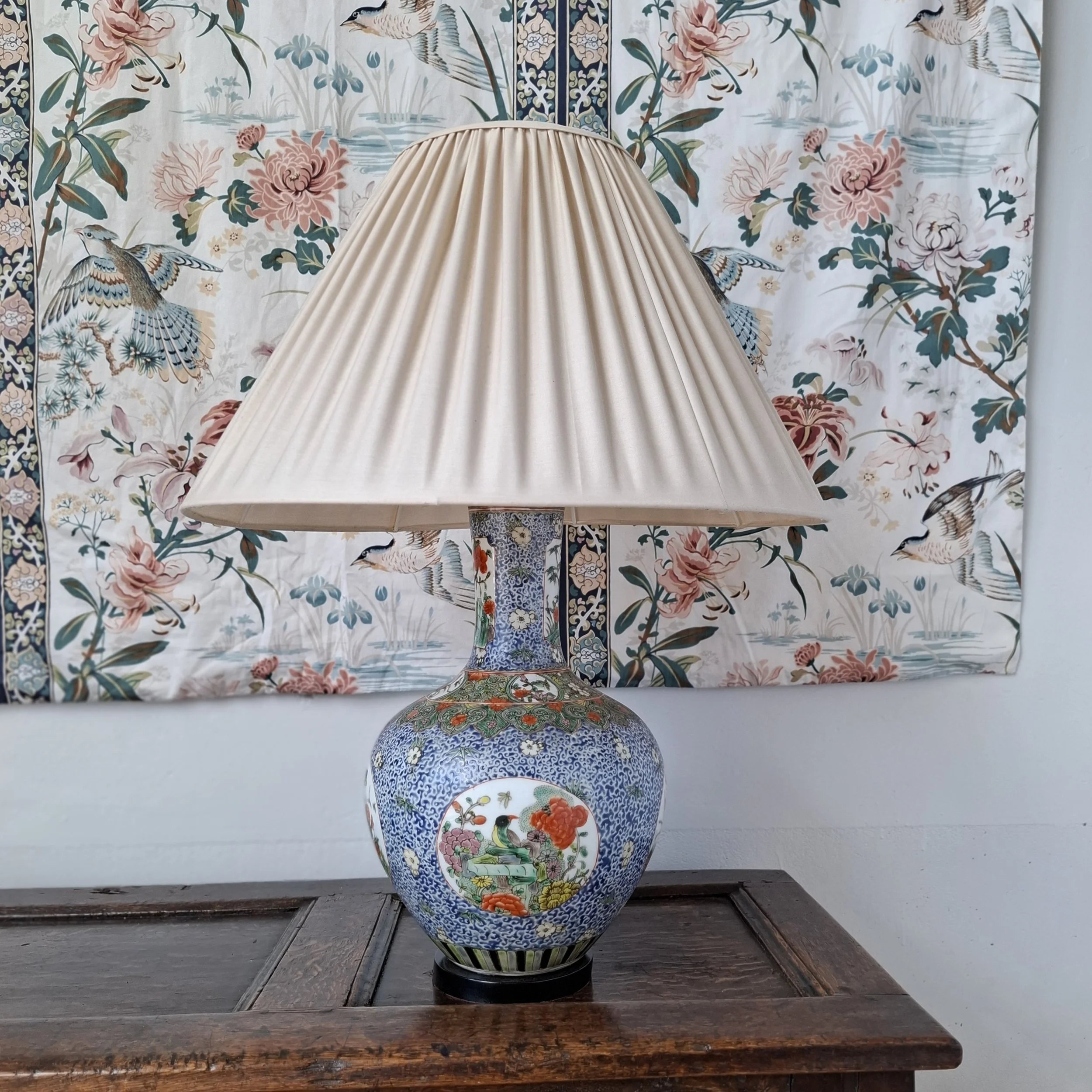 Chinese Polychrome Lampbase