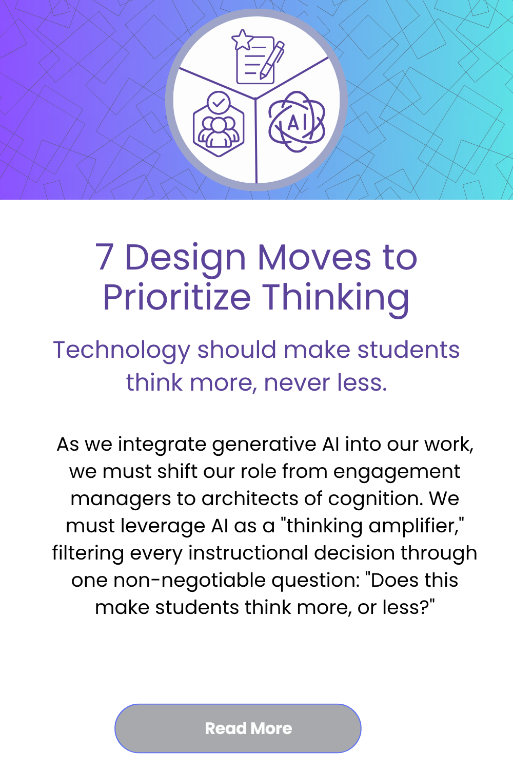 7 Design Moves to Prioritize Thinking