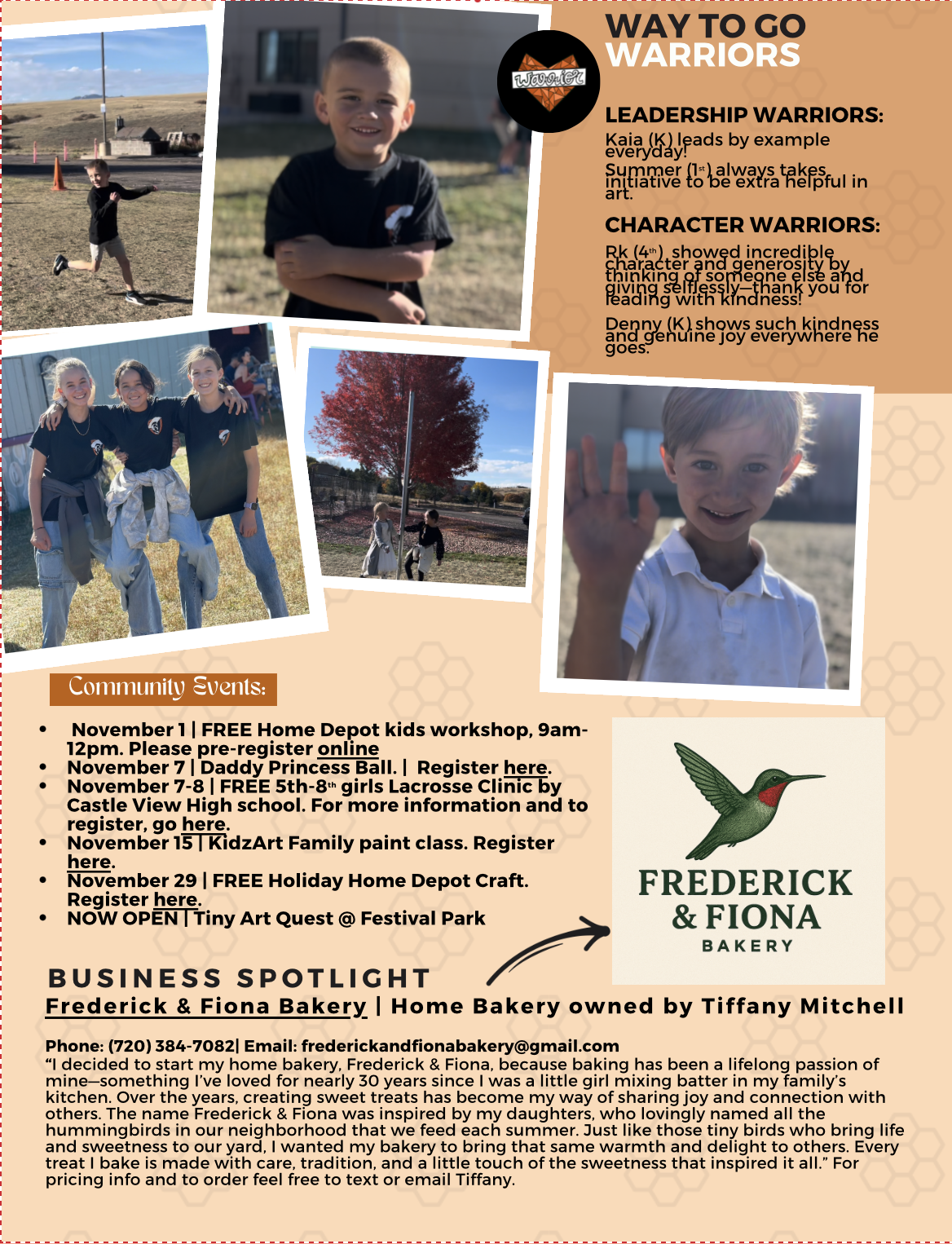 Weekly Warrior Newsletter Preview-Oct 24