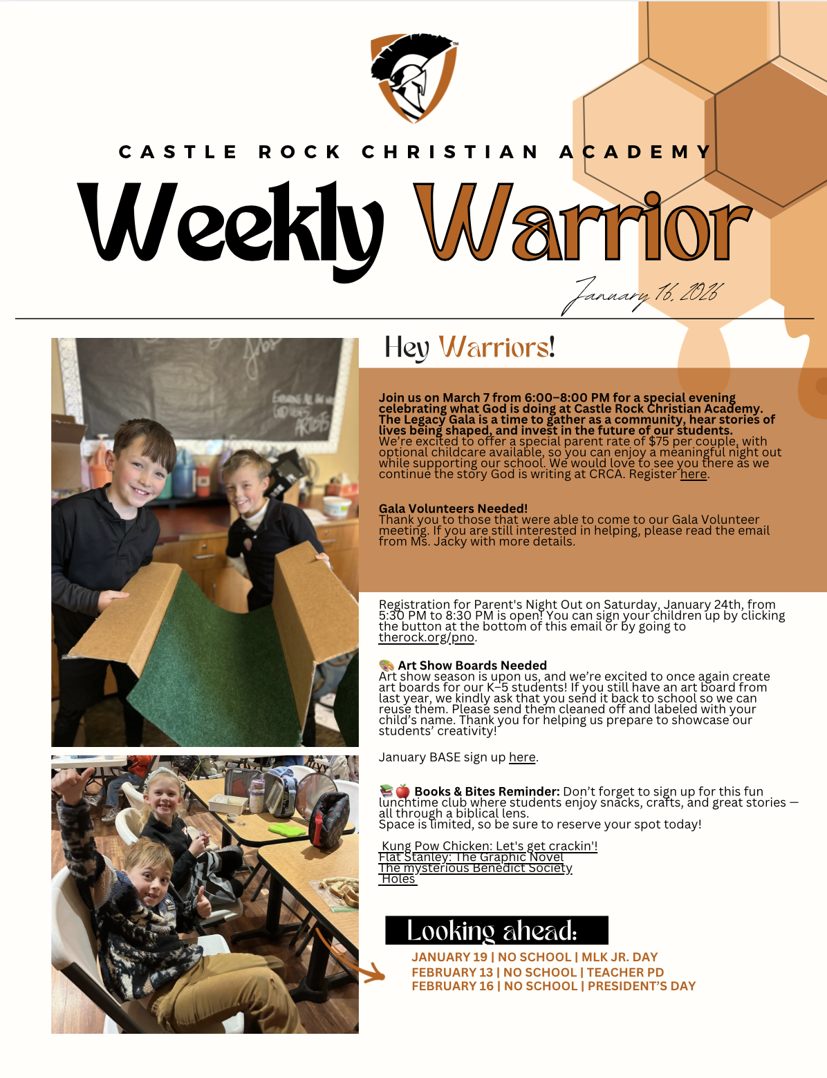 Weekly Warrior Newsletter Preview - Jan 16