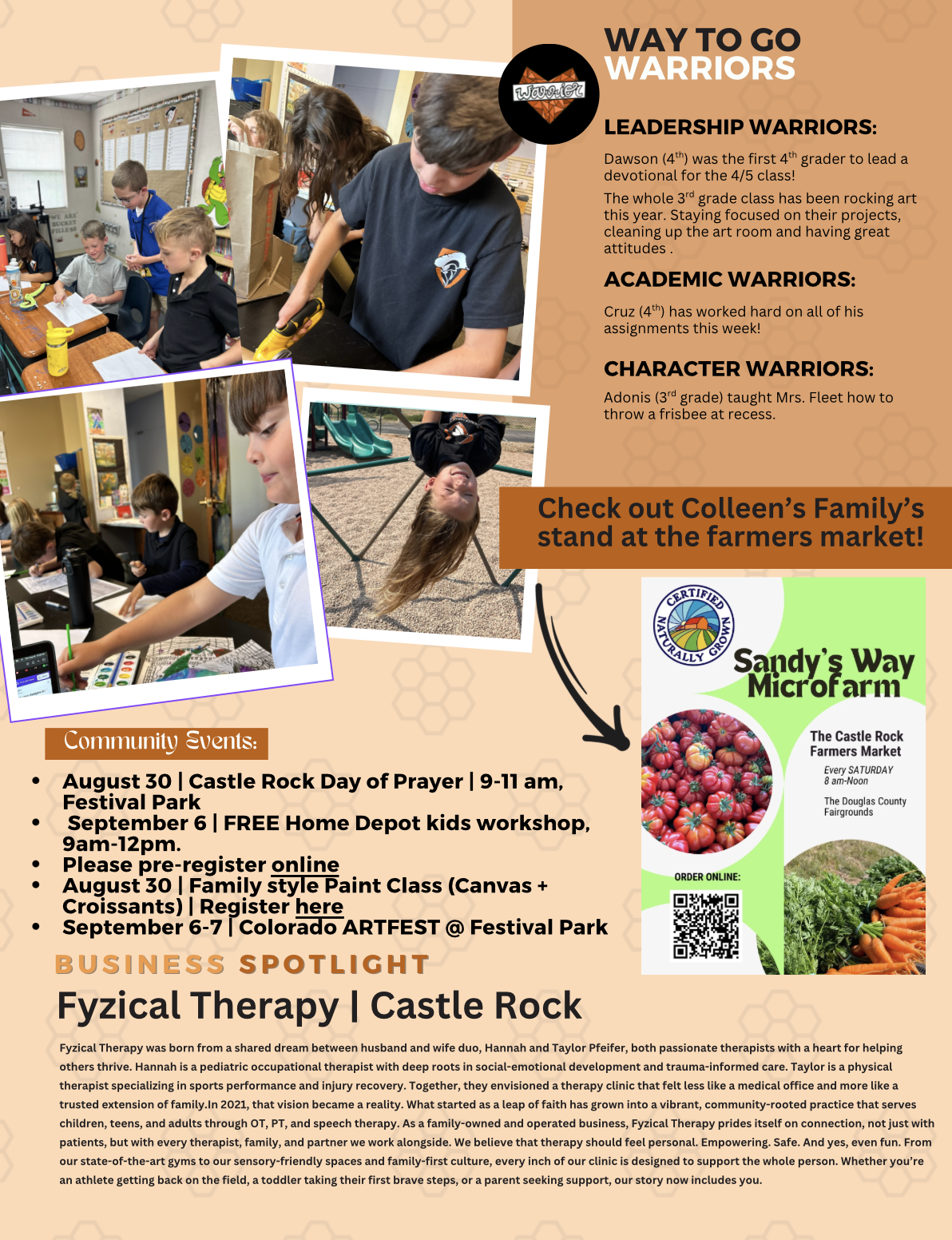 Weekly Warrior Newsletter Preview - aug 29