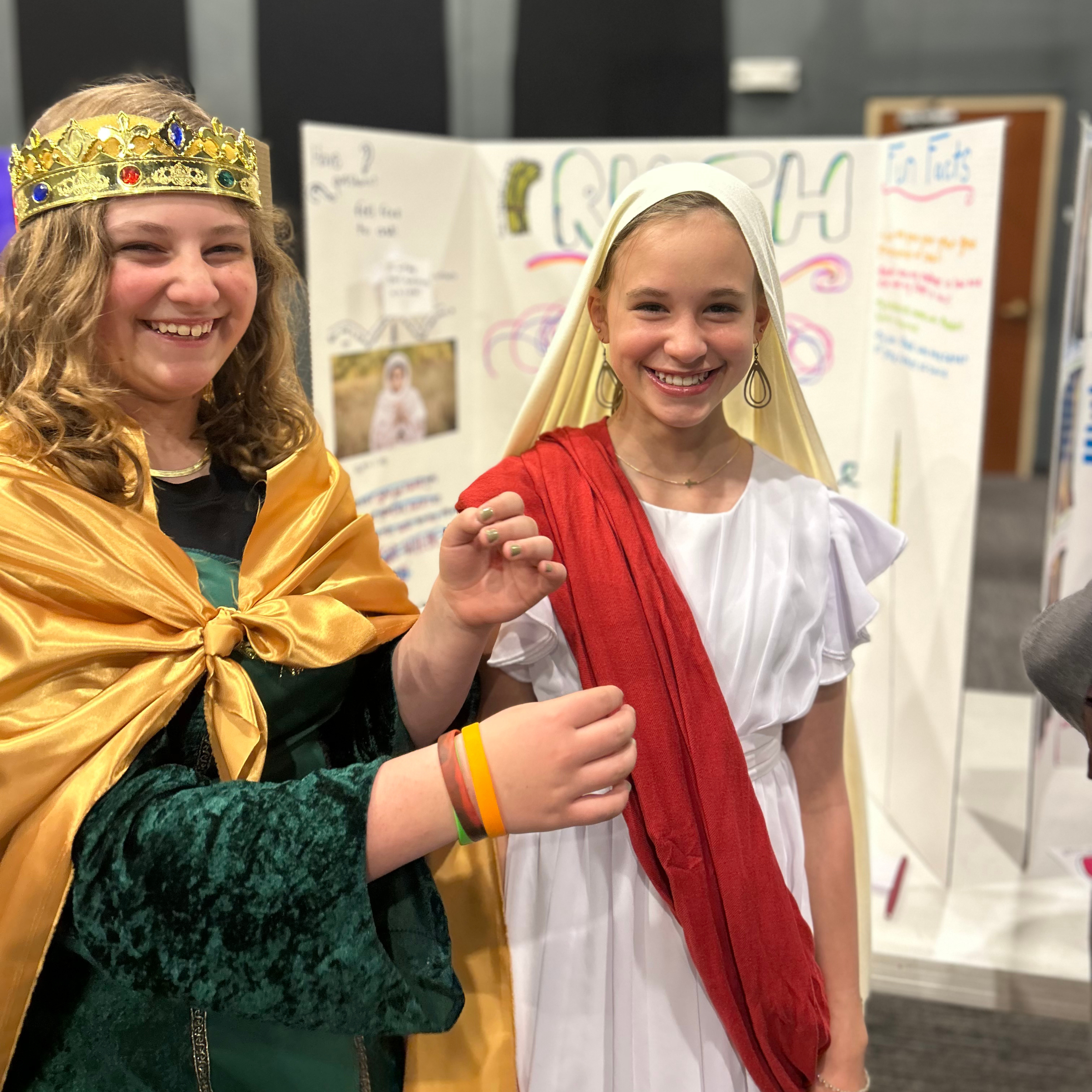 Middle School Students Presenting Bible Characters