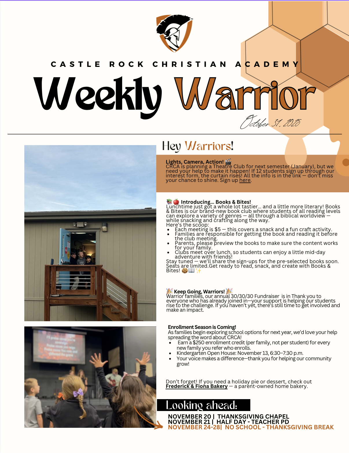 Weekly Warrior Newsletter Preview - Oct 31