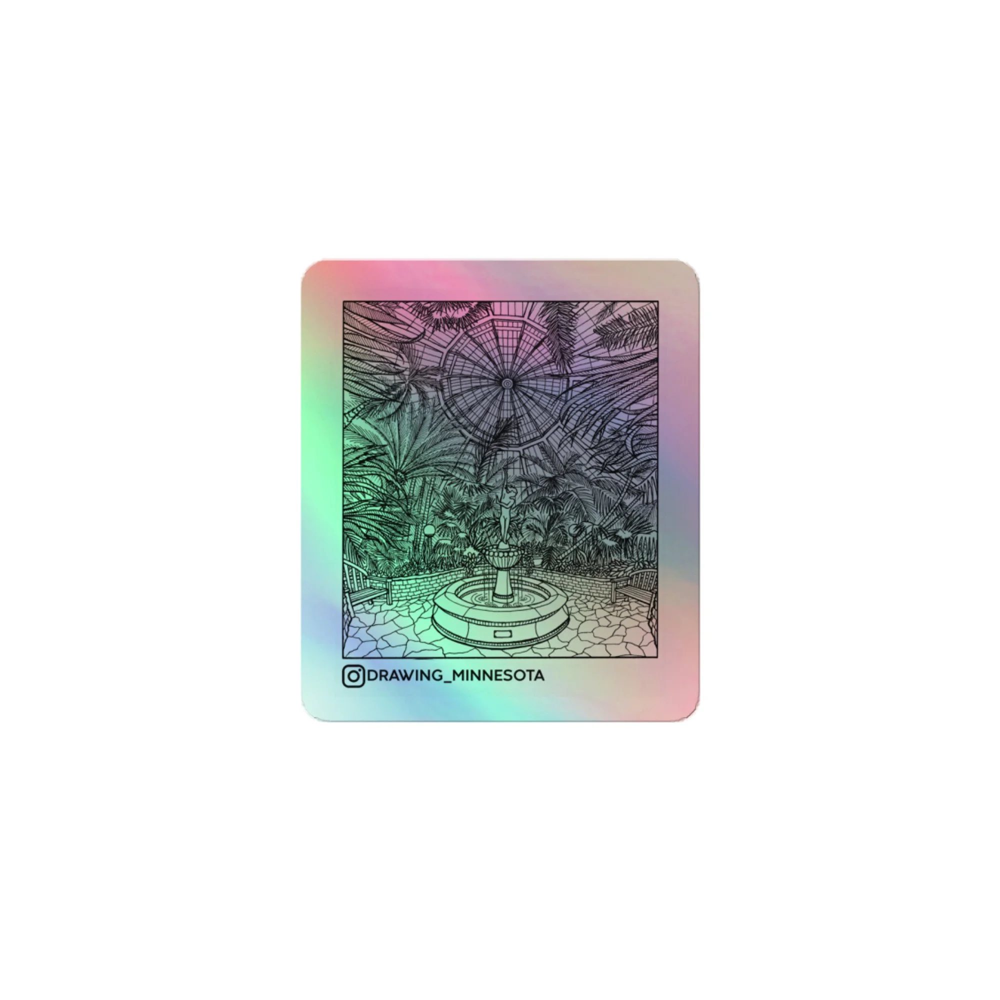 Como Zoo Palm Dome Holographic stickers