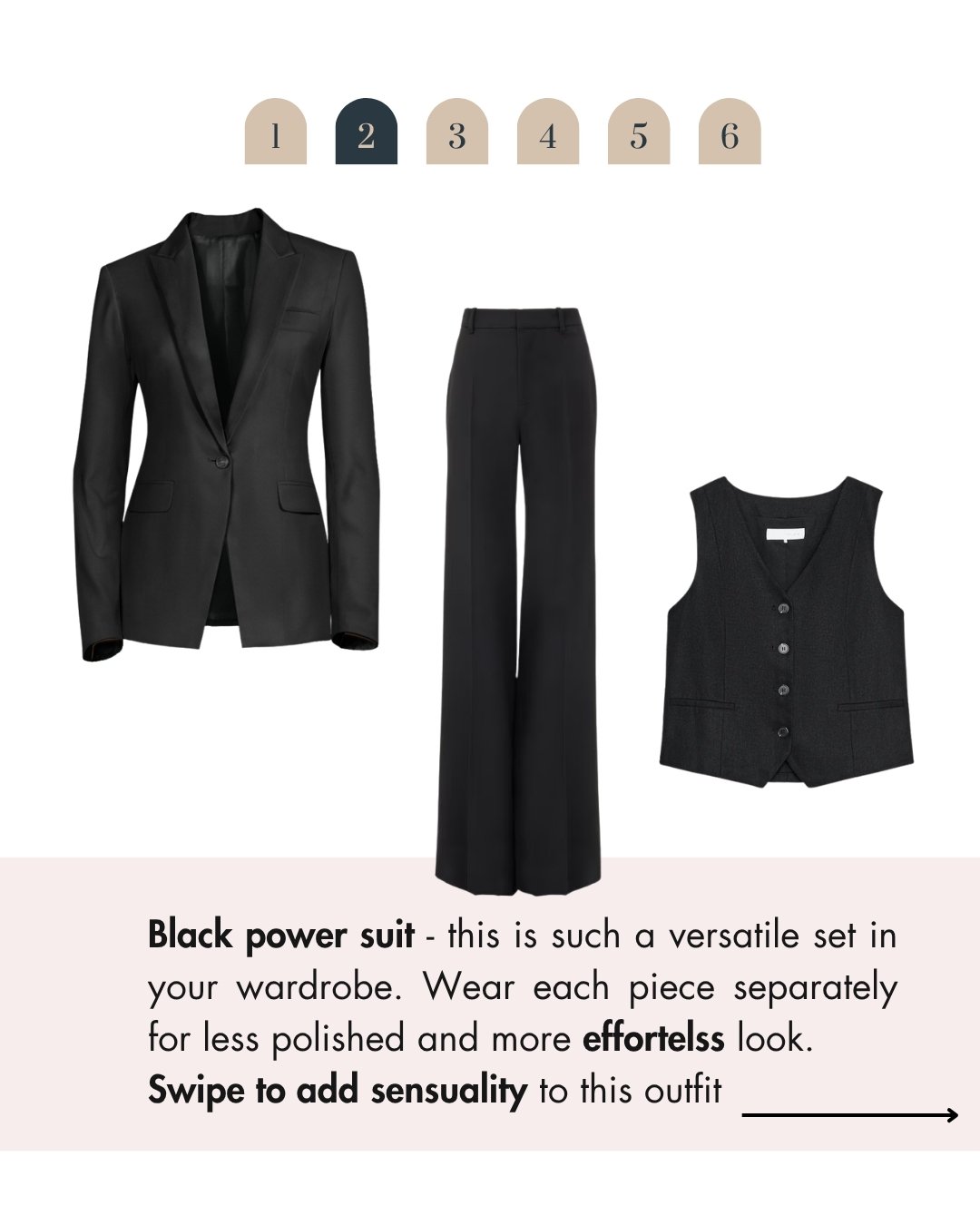 outfit example for branding photoshoot monochromatic  dark look