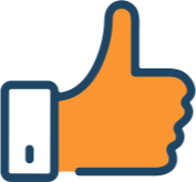 Thumbs up hand gesture