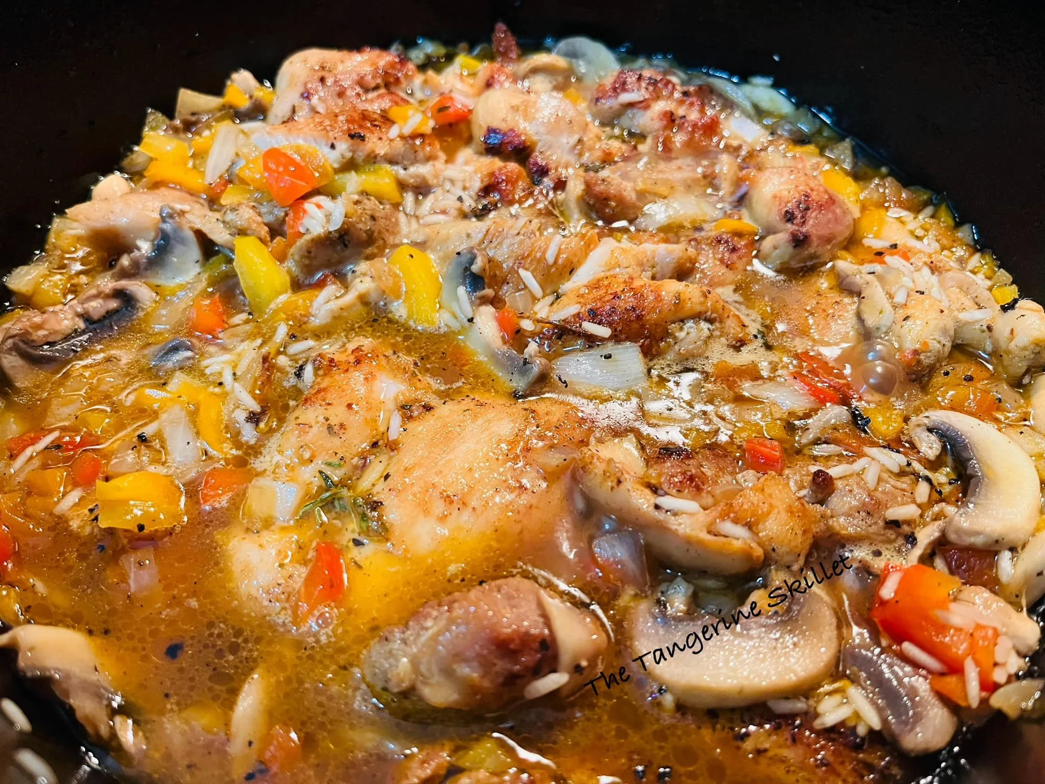 Savory Cast Iron Chicken &amp; Rice