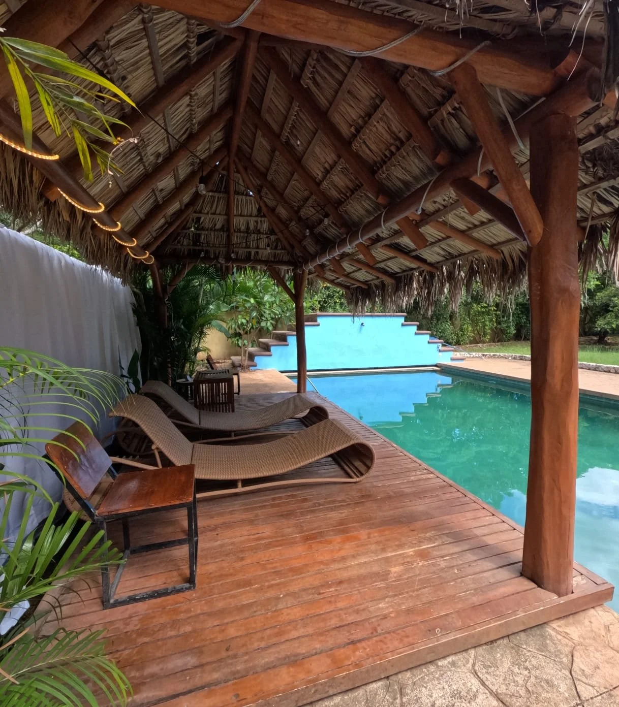 Tropical Relaxation Awaits!Unwind in our beautiful, shaded rancho and pool deck—the perfect exclusive spot to relax and soak up the sun before or after your luxury spa treatment. This is your private tropical retreat near Playas del Coco and Liberia.