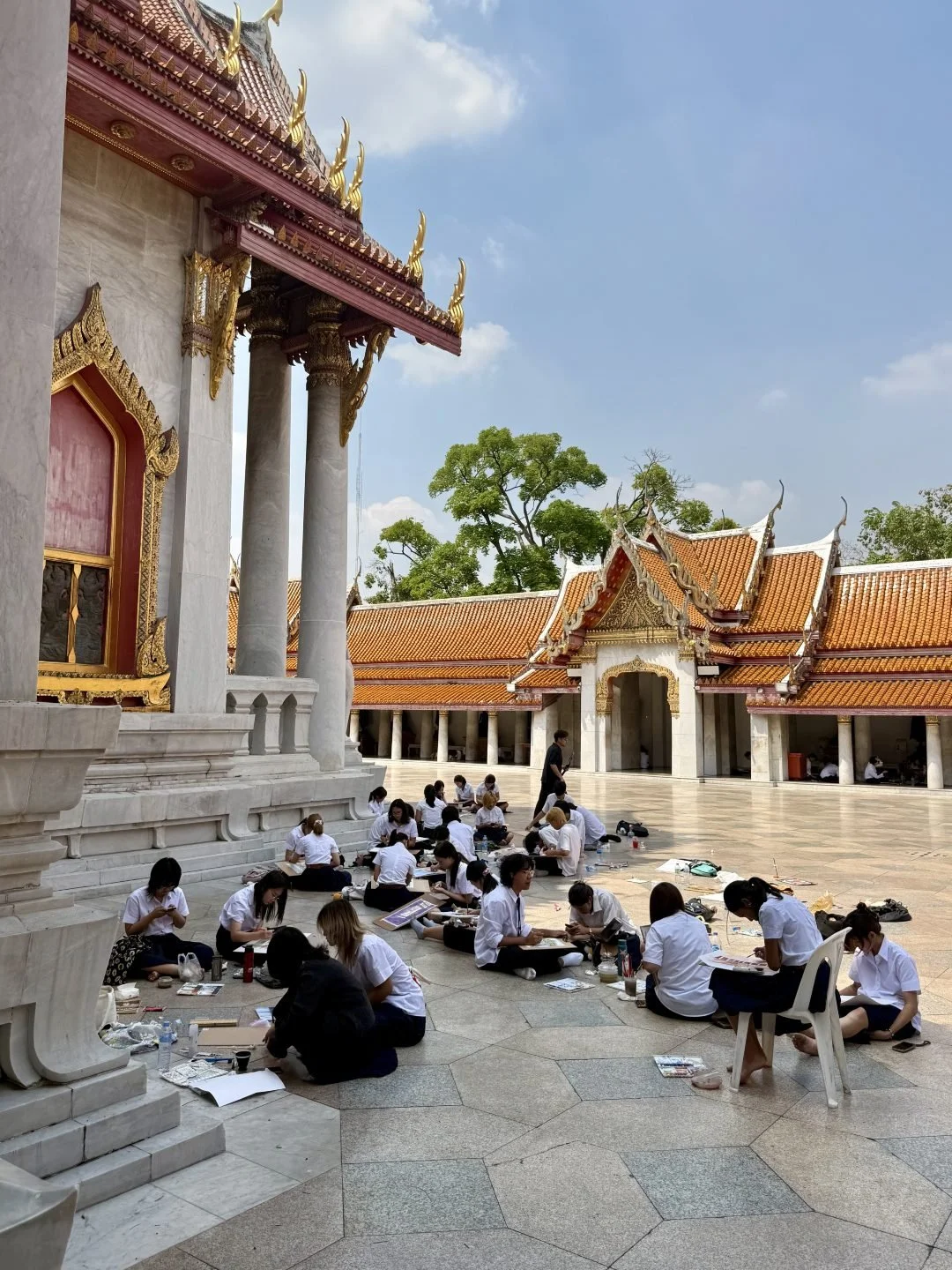 Marble Temple Bangkok - Art Students