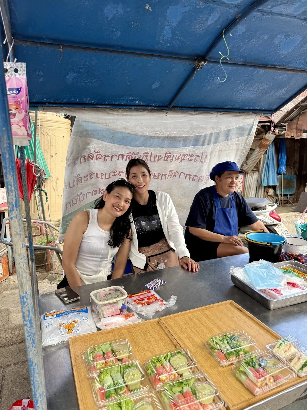 Kat and Pare at Khombang Morning Market
