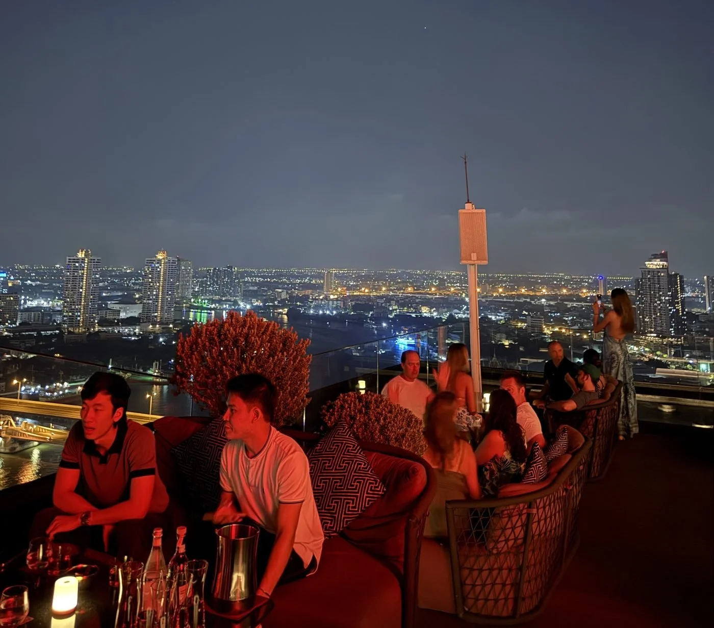 SIN Rooftop Bar - Tables by the Glass Edge