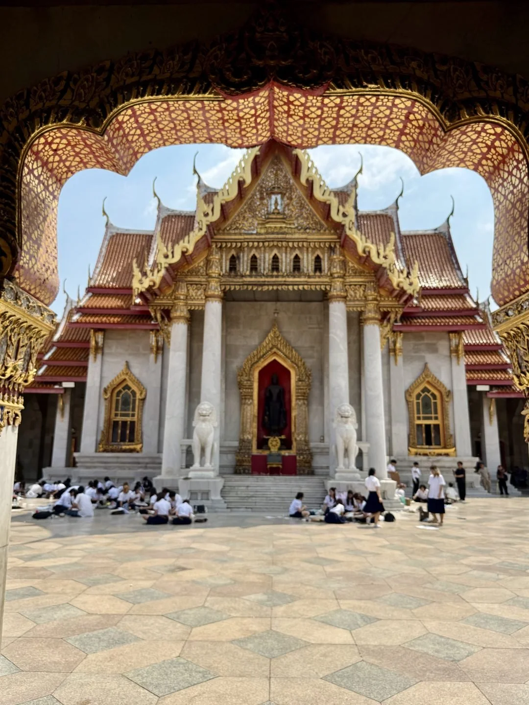 Marble Temple Bangkok - Arched Doorways Photos