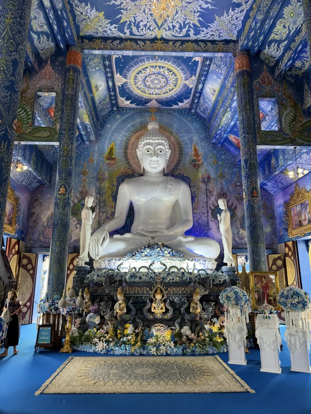 The Blue Temple - White Porcelain Buddha Statue