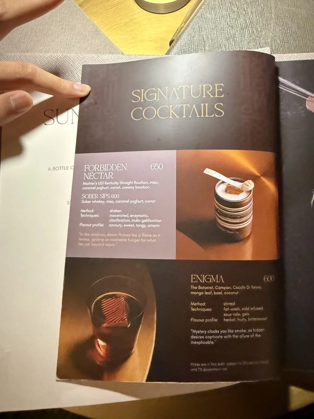SIN Rooftop Bar - Signature Cocktails