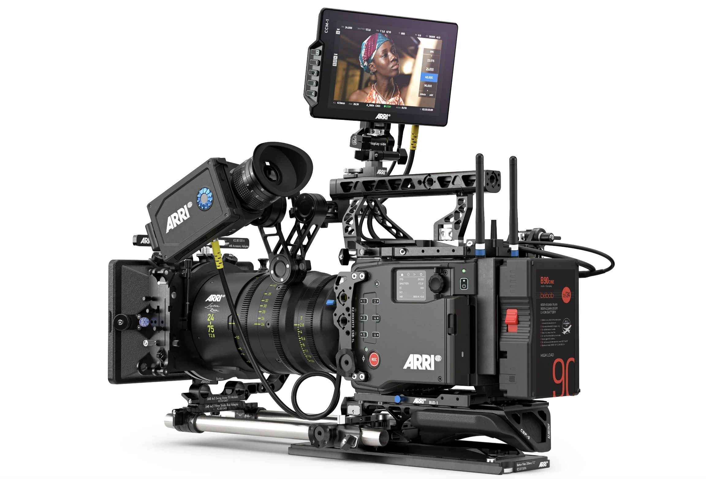 Arri Alexa 35 Camera Body Kit PL and LPL Mount, with Arri Signature 24-70mm T2.8 Zoom Lens for hire rental North London kings cross and seven sisters, east London, central London